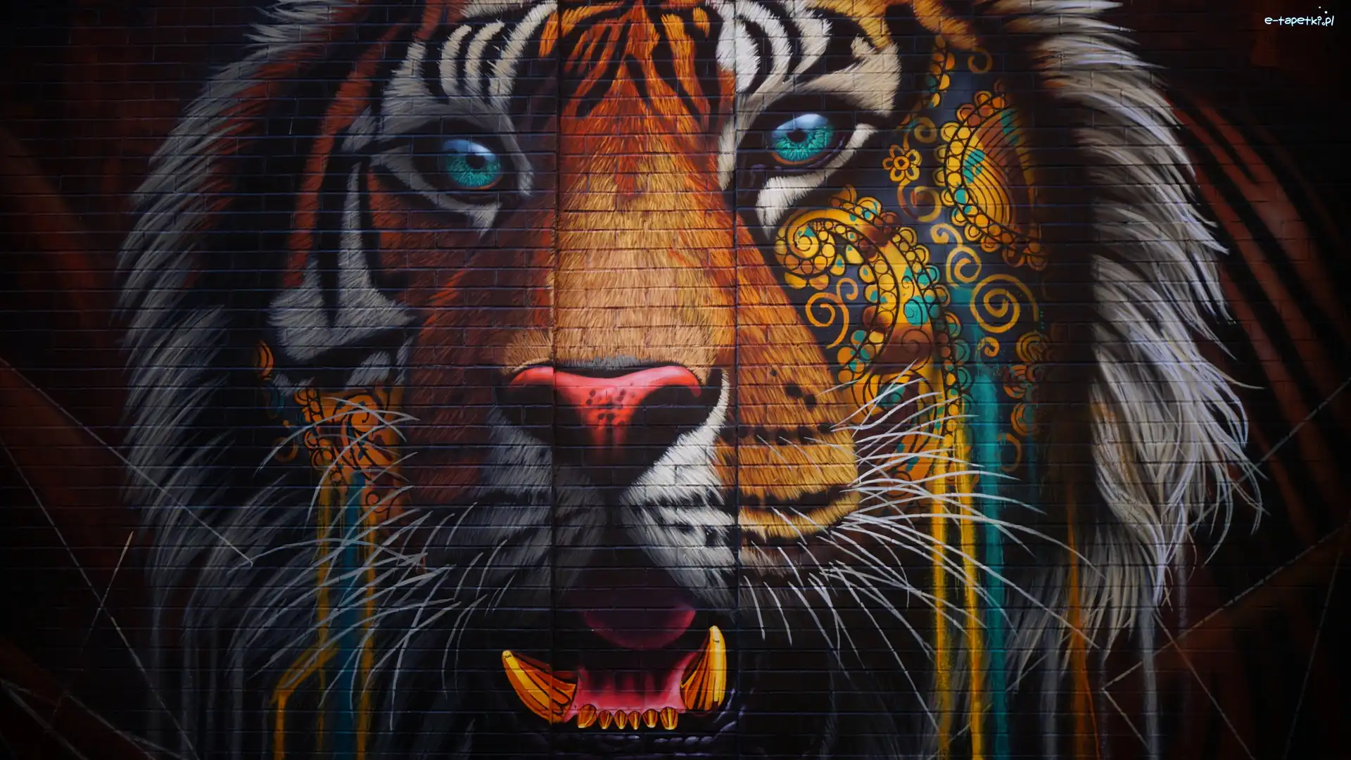 Street art, Tygrys, Ściana