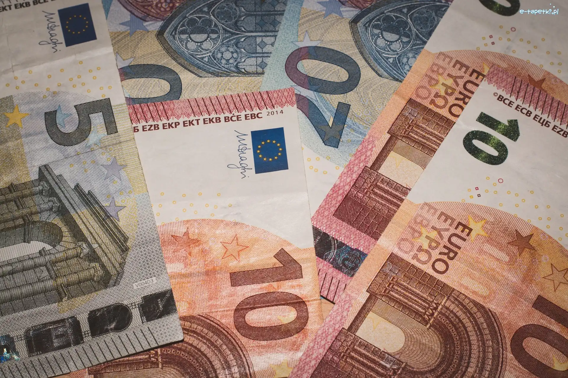 Pieniądze, Euro, Banknoty
