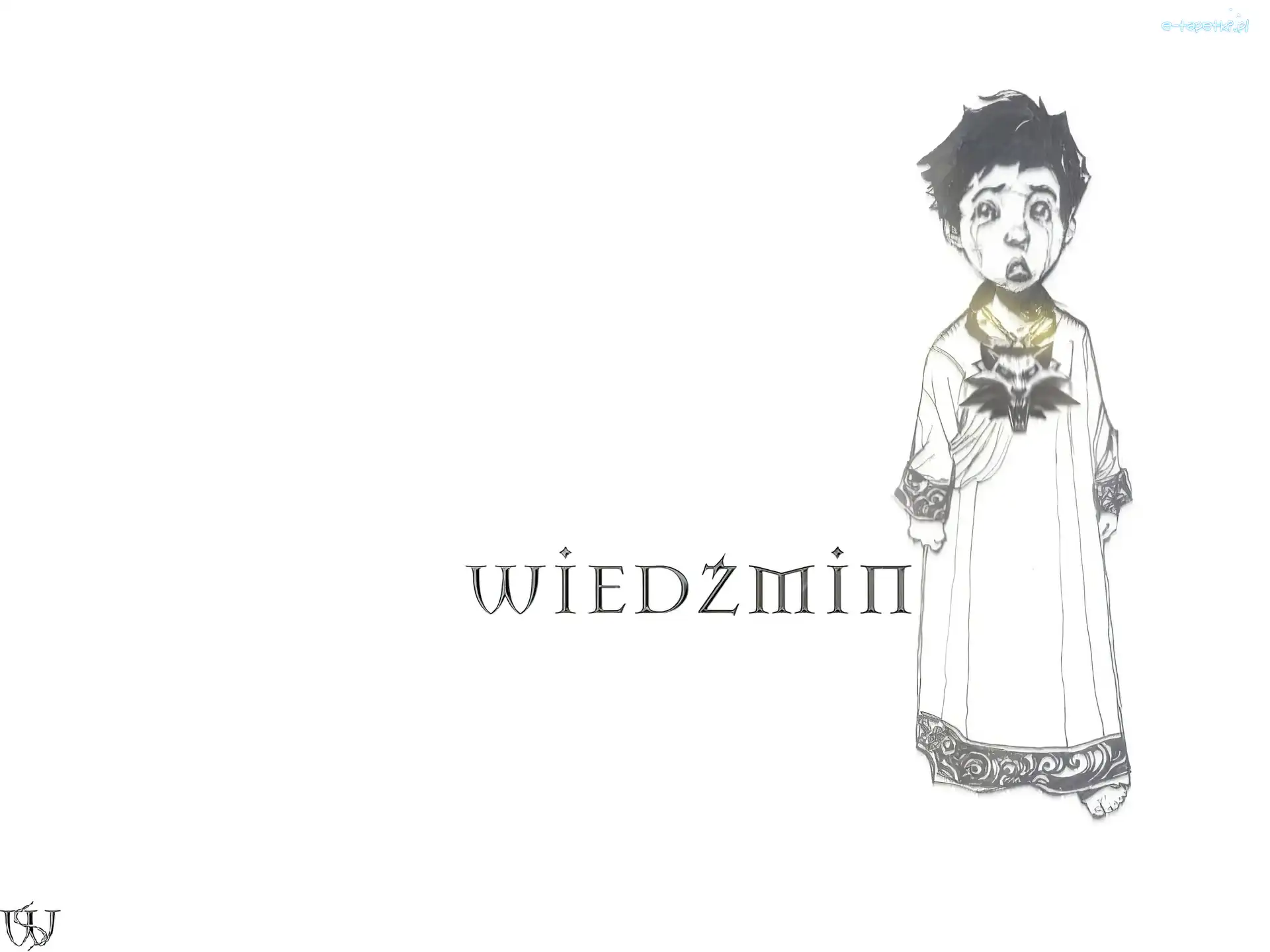 The Witcher, chłopiec, rysunek, talizman, amulet