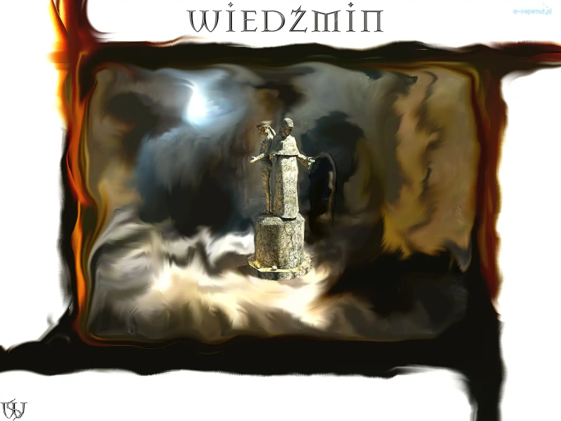 światło, posąg, The Witcher