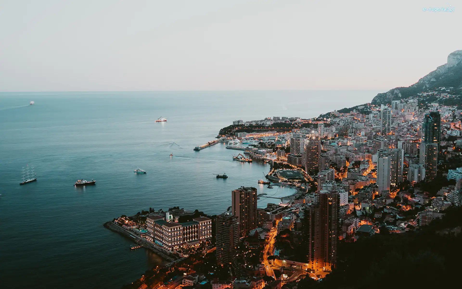 Domy, Morze Liguryjskie, Lazurowe Wybrzeże, Statki, Monte Carlo, Monako