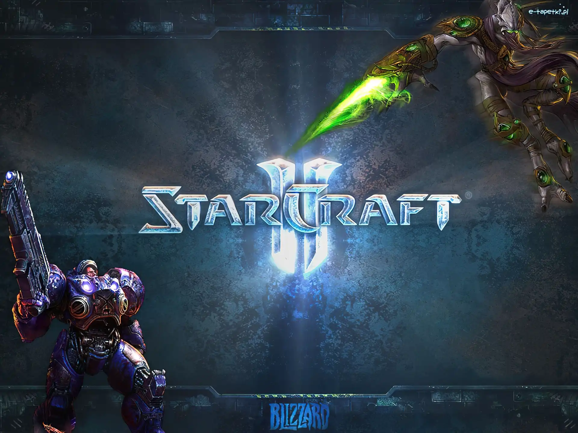 Starcraft 2, logo, grafika, robot, postać