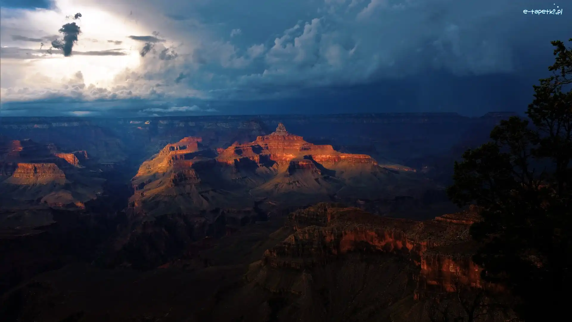Stany Zjednoczone, Wielki Kanion Kolorado, Góry, Grand Canyon, Park Narodowy Wielkiego Kanionu, Arizona, Chmury