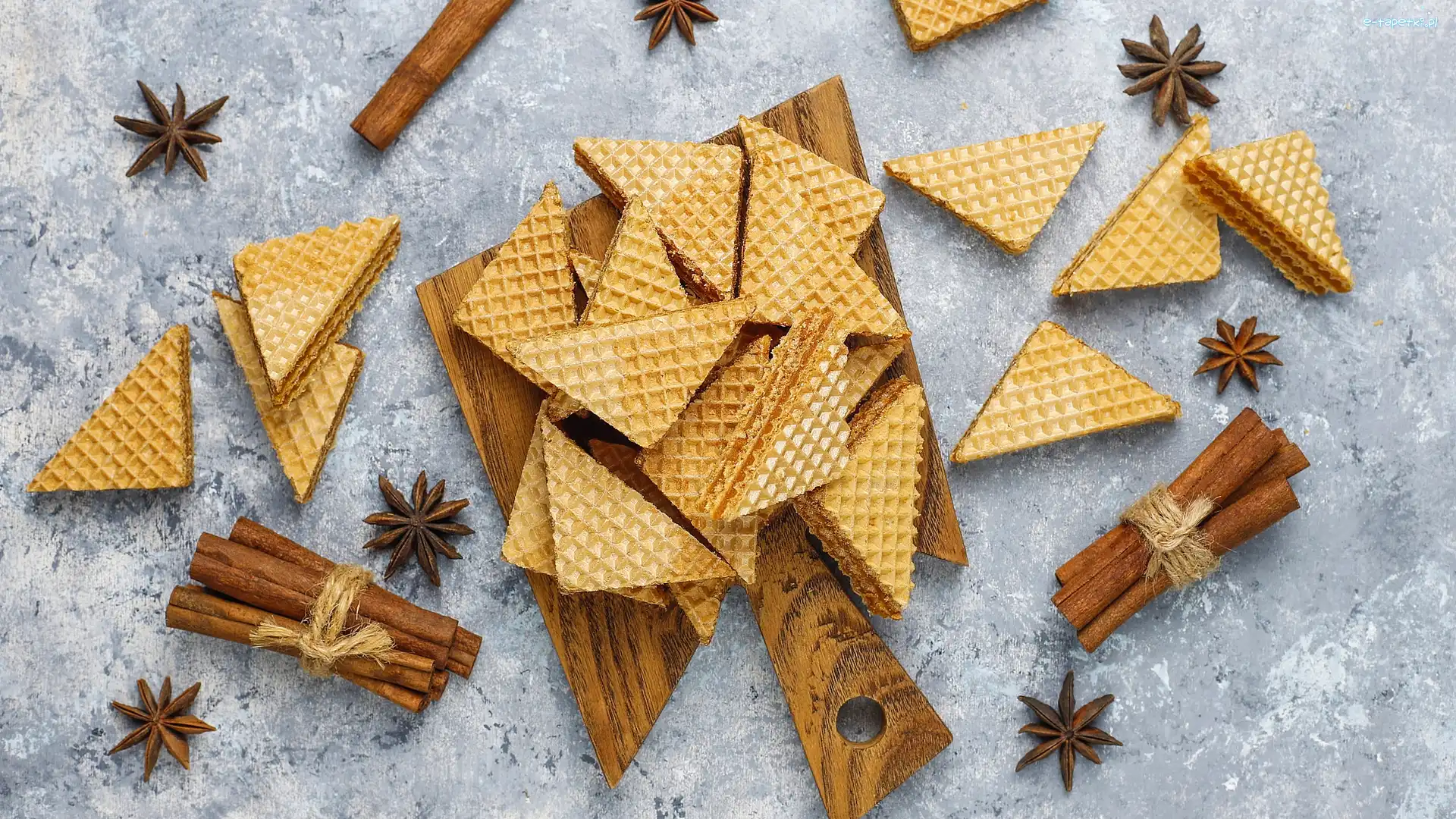 Deska, Anyż, Cynamon, Wafle