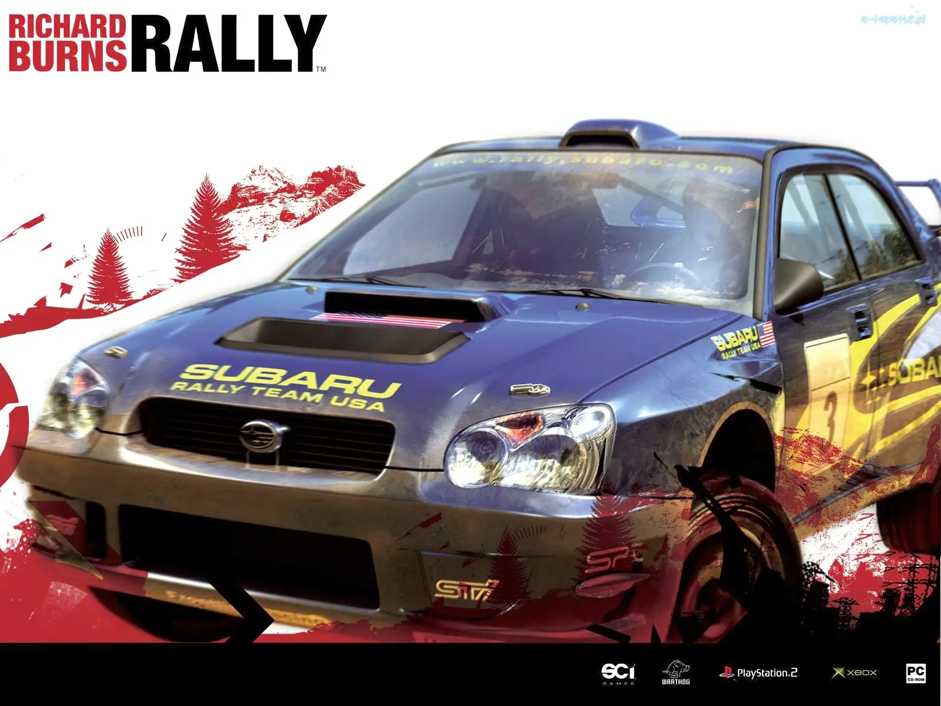 Richard Burns Rally, impreza, subaru, samochód, grafika