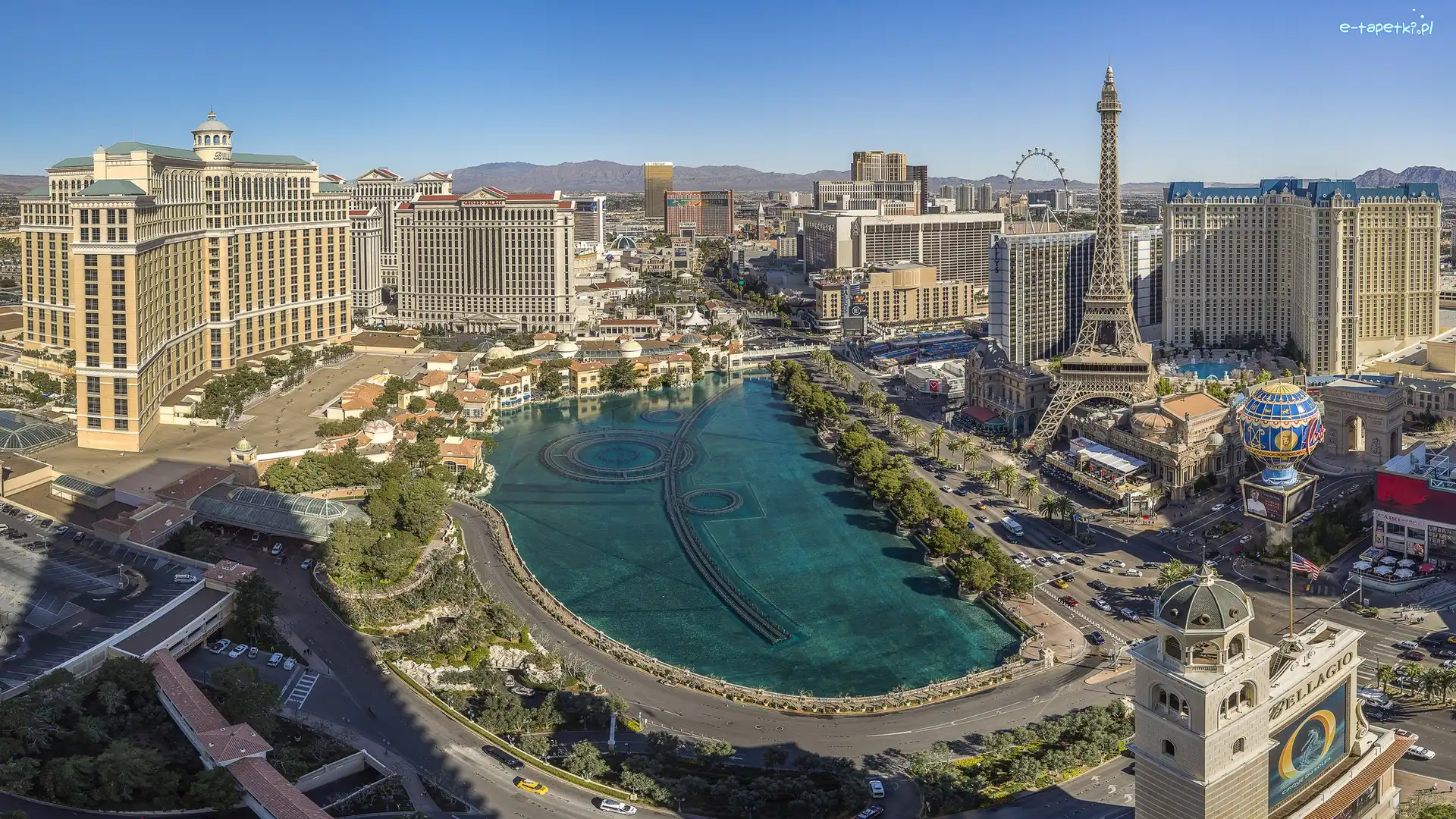 Fontanna, Las Vegas, Hotel, Stan Nevada, Stany Zjednoczone, Bellagio, Kasyno