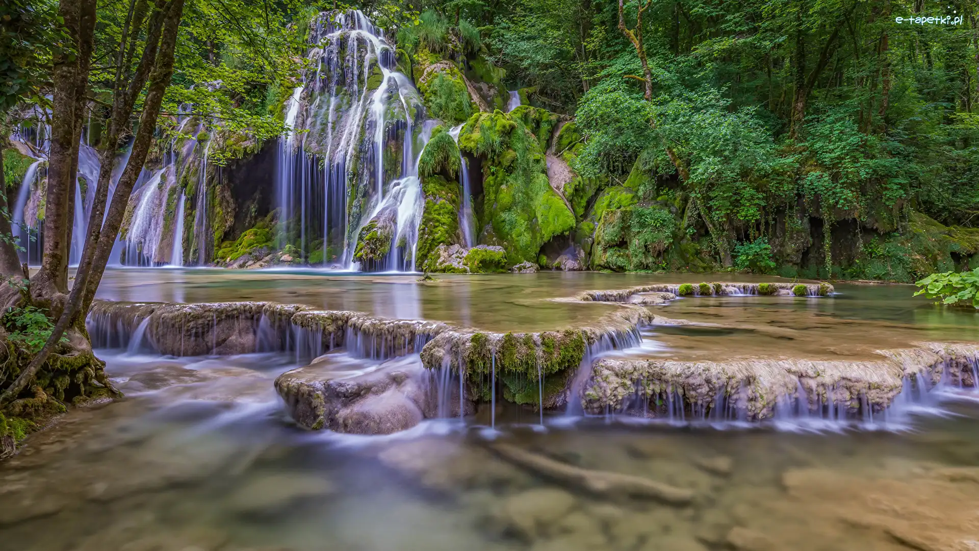 Las, Skały, Cascade des tufs, Kaskada, Wodospad, Francja, Departament Jura, Rzeka, Miejscowość Baume Les Messieurs