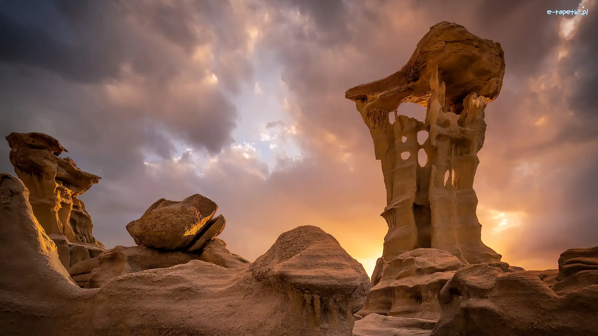 Bisti Badlands, Stany Zjednoczone, Nowy Meksyk, Skały