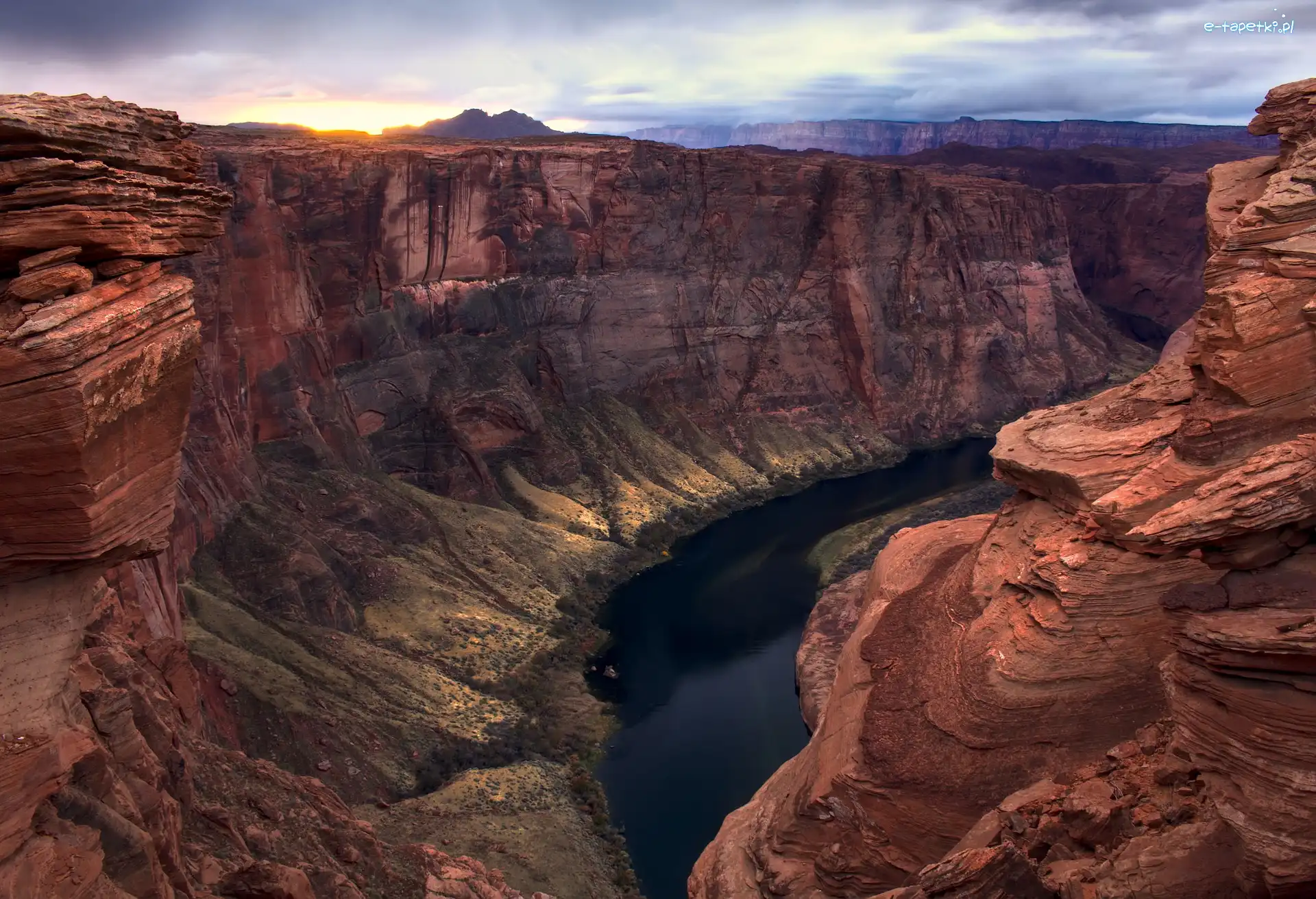 Stany Zjednoczone, Horseshoe Bend, Rzeka Kolorado, Glen Canyon, Kanion, Stan Arizona, Skały