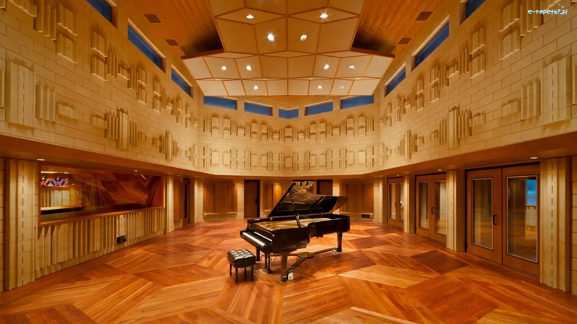 Studio nagrań, Fortepian, Wnętrze