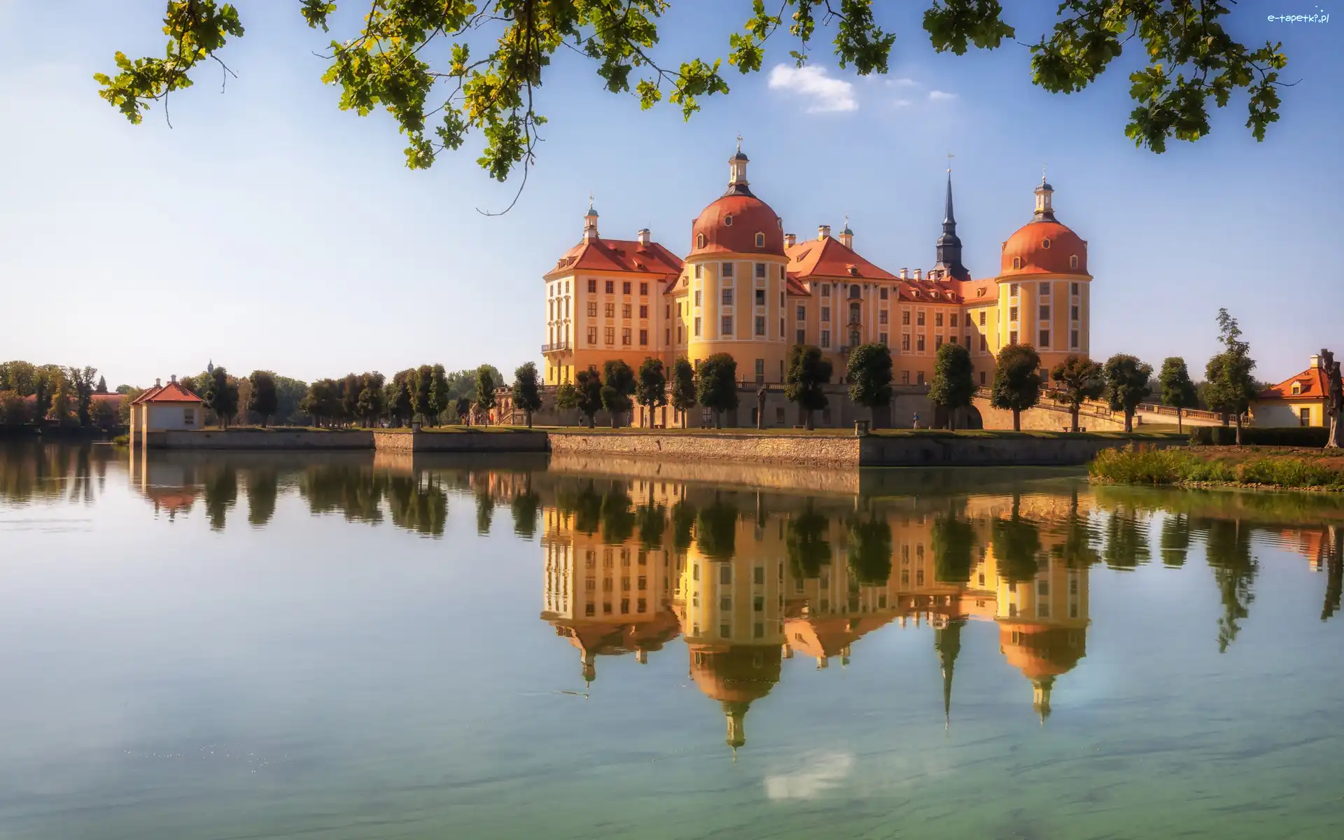 Saksonia, Jezioro, Pałac Moritzburg, Niemcy