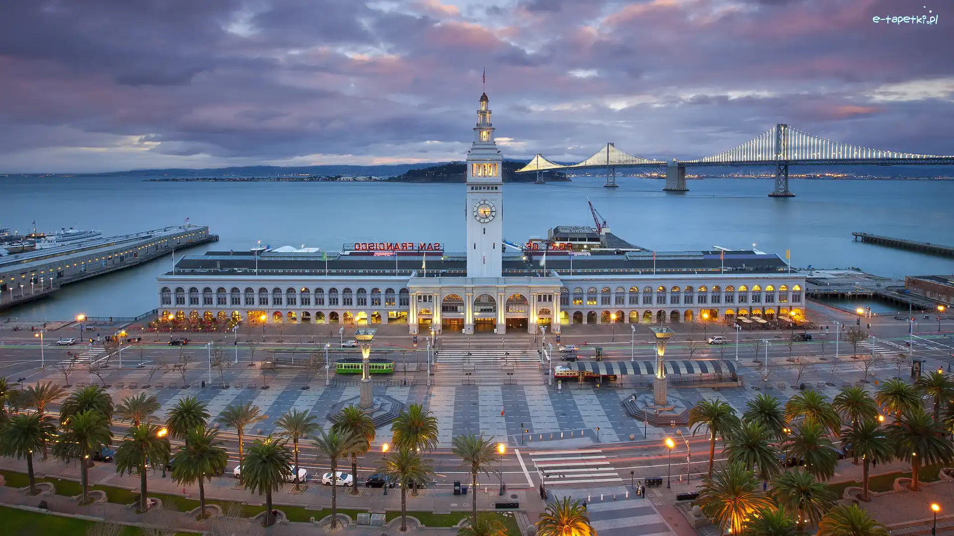 Stany Zjednoczone, Most, Zatoka, Ferry Building, Budynek promowy, Kalifornia, San Francisco