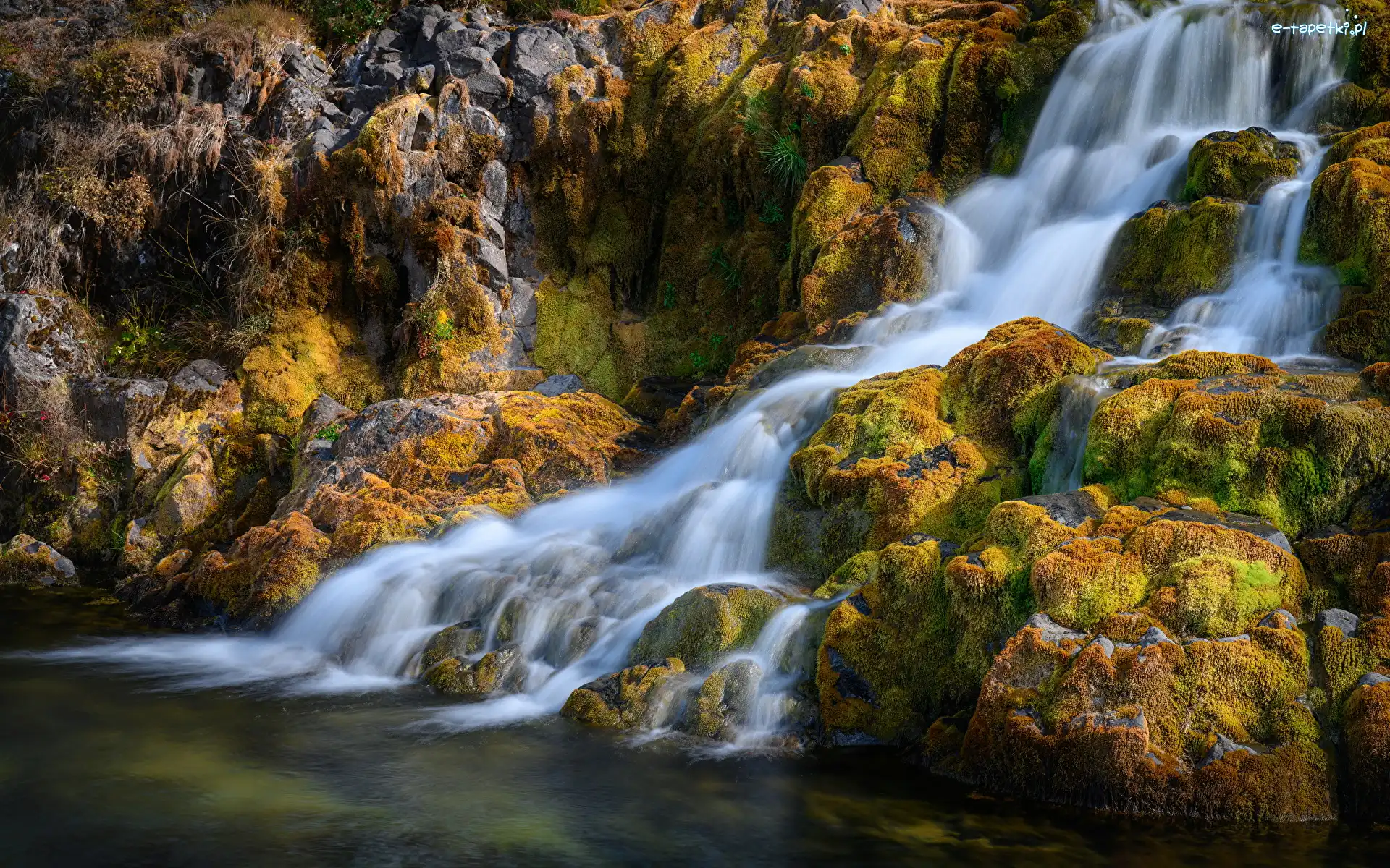 Islandia, Fjallfoss, Omszałe, Dynjandi, Wodospad, Rzeka, Skały