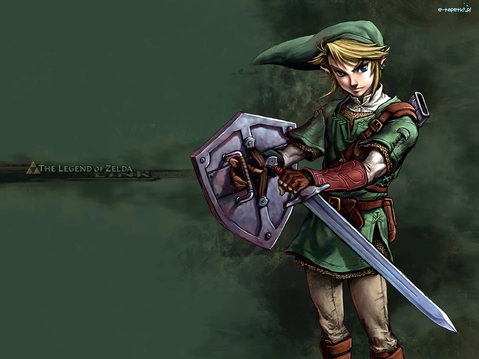 Legend Of Zelda, miecz, postać, elf, tarcza