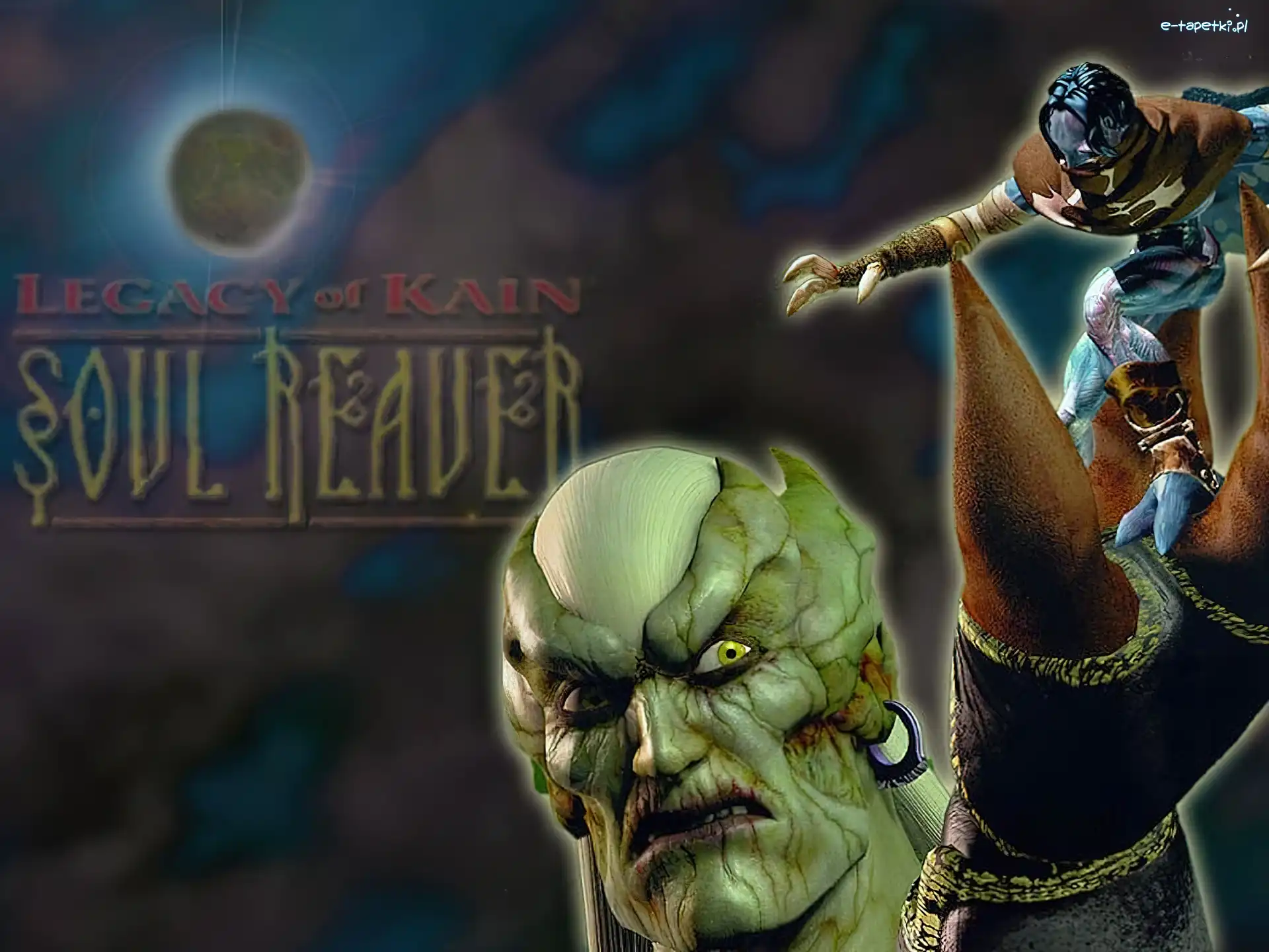 Legacy Of Kain Soul Reaver, potwór, postać, logo, twarz