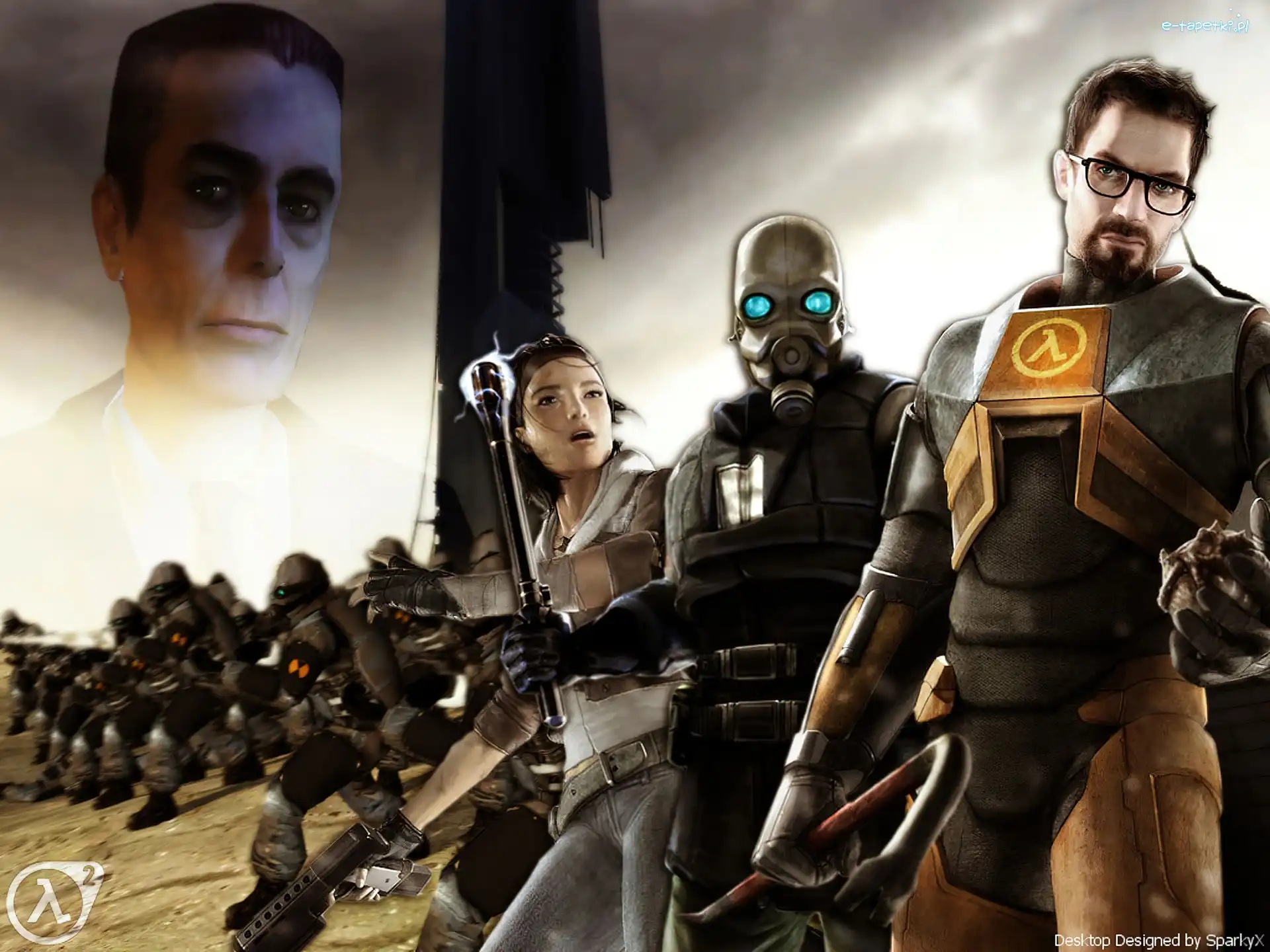 postacie, broń, logo, Half Life 2