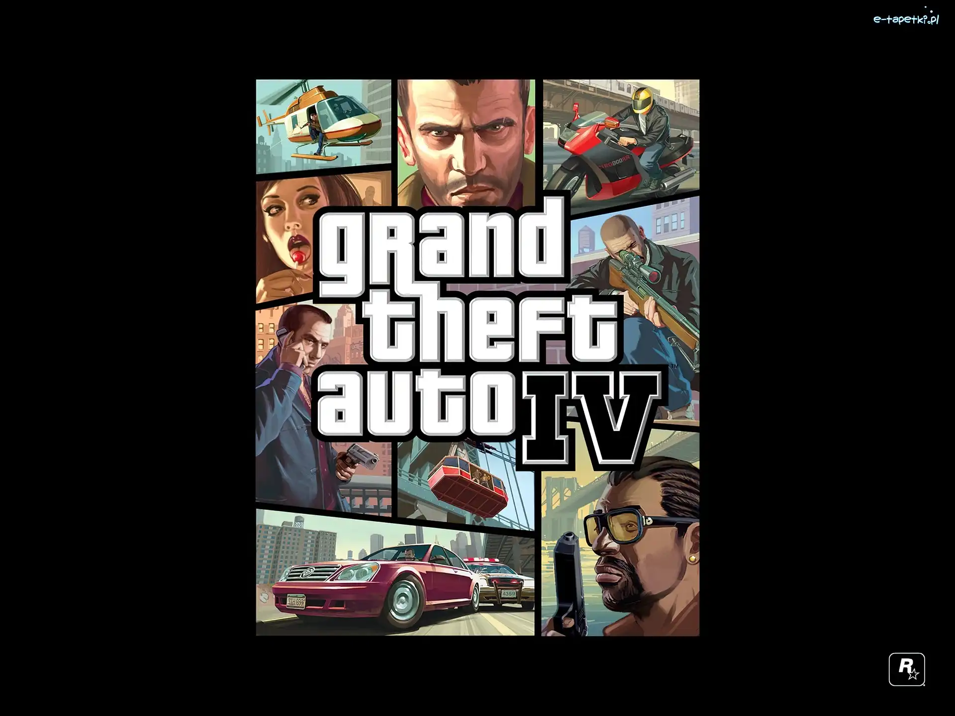 samochód, kobieta, mężczyzna, postacie, Gta 4, lizak, broń