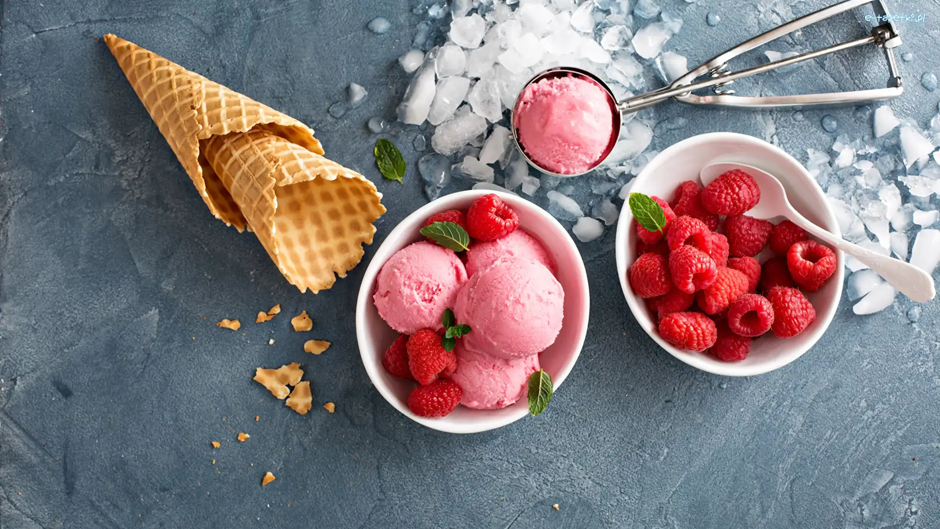 Rożki, Maliny, Lody, Wafle
