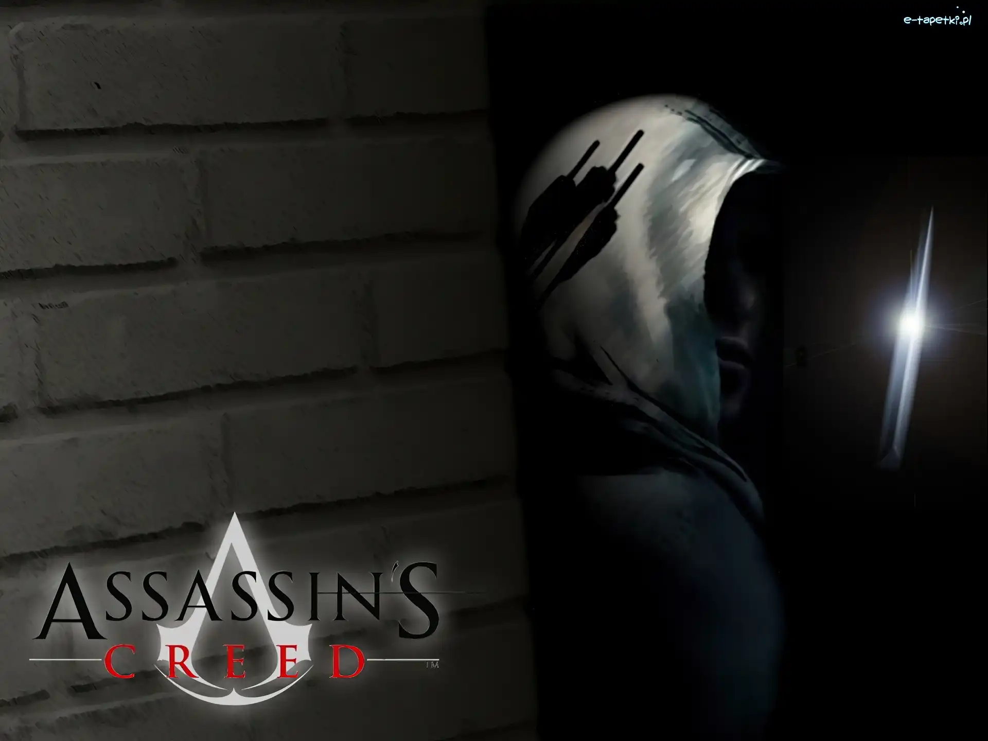 postać, światło, sztylet, Assassins Creed