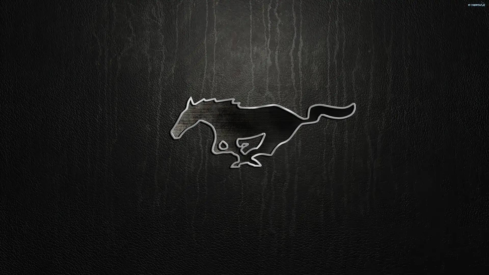 Ford Mustang, Tło, Ciemne, Logo