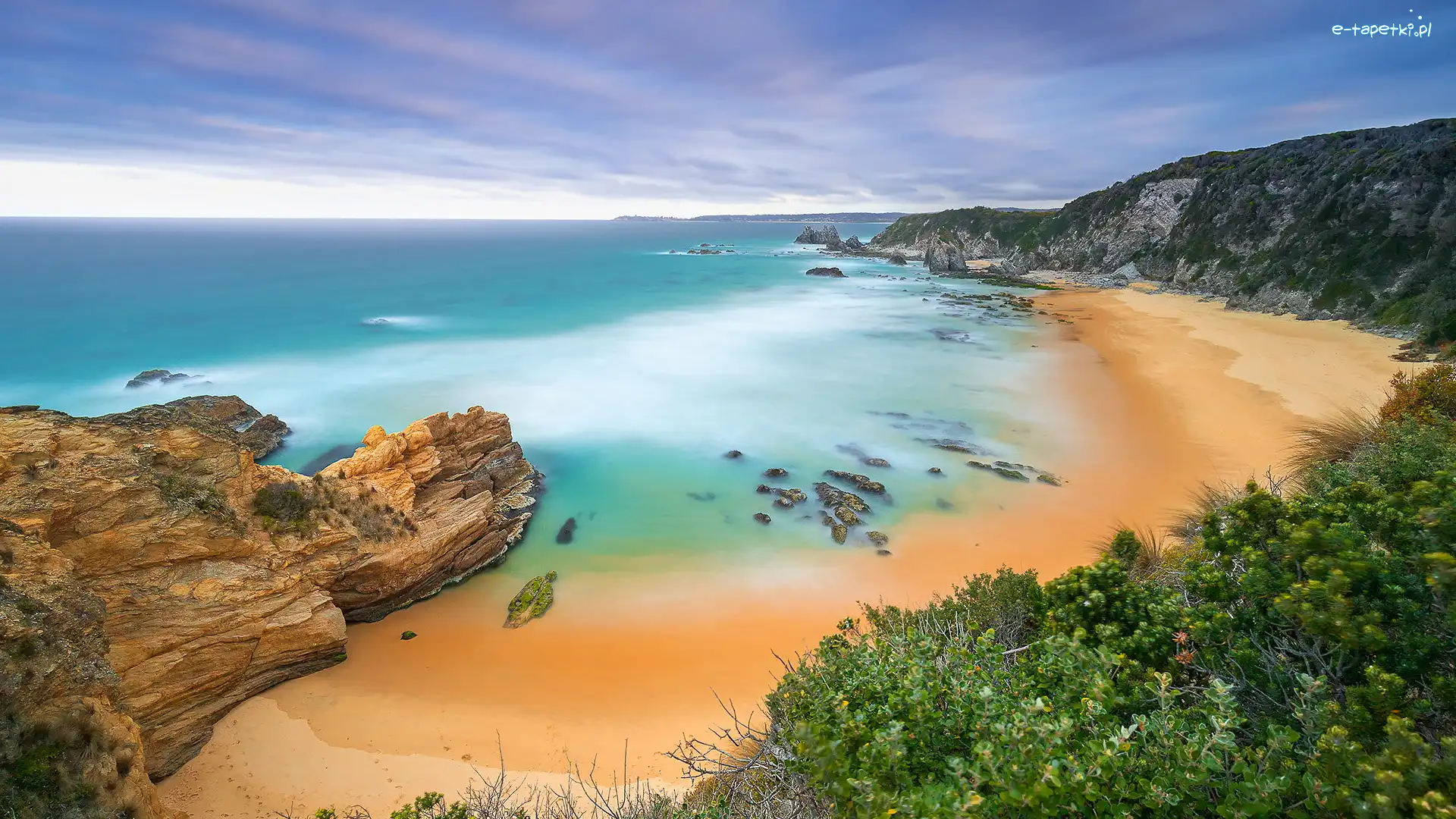 Nowa Południowa Walia, Plaża, Skały, Australia, Morze, Wybrzeże Sapphire