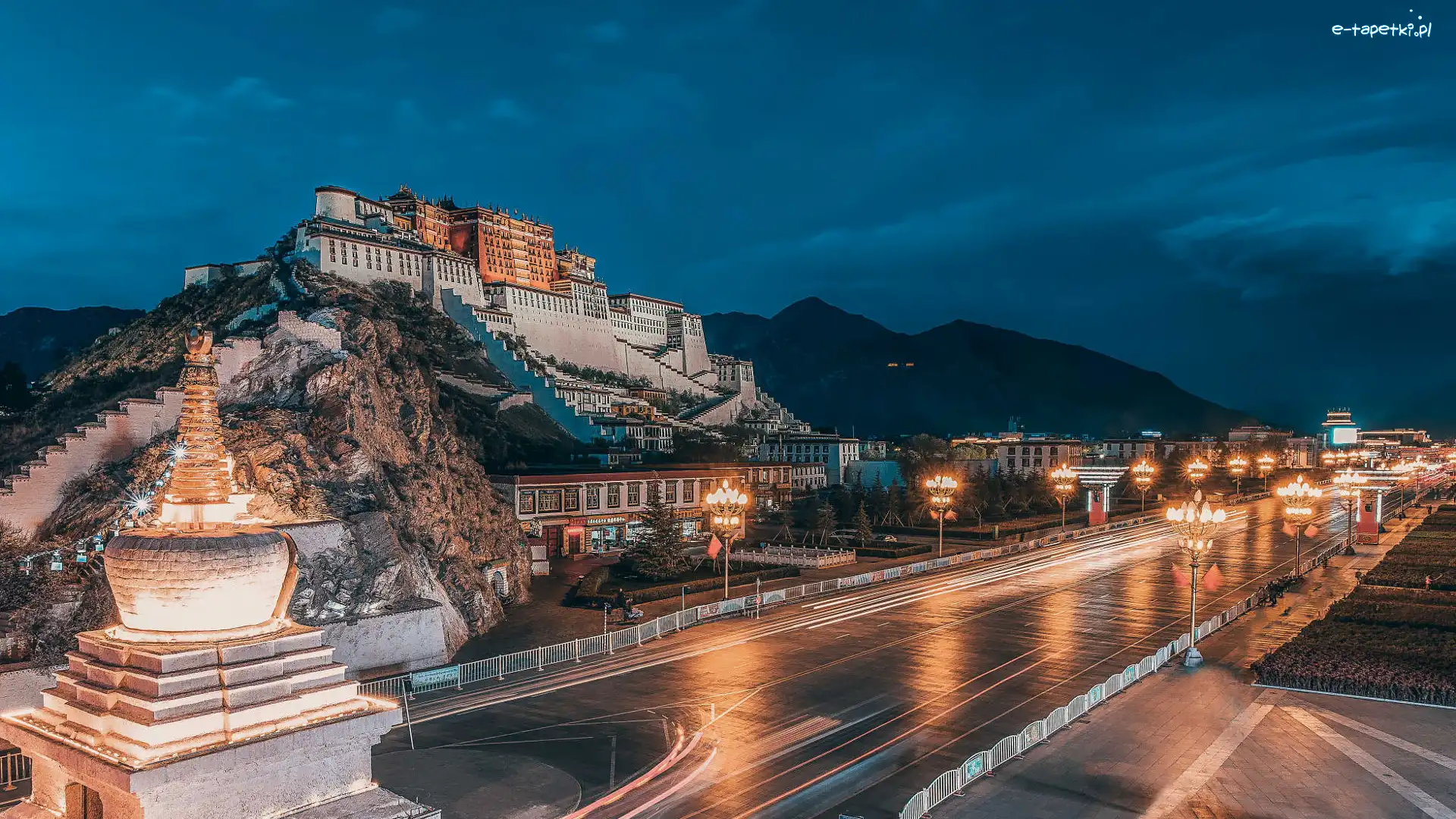 Tybet, Ulica, Lhasa, Chiny, Pałac Potala, Wzgórze