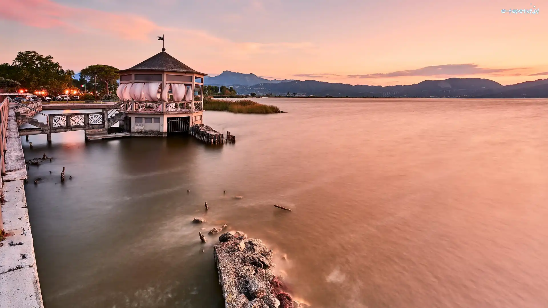 Toskania, Altana, Gmina Viareggio, Włochy, Lago di Massaciuccoli, Jezioro