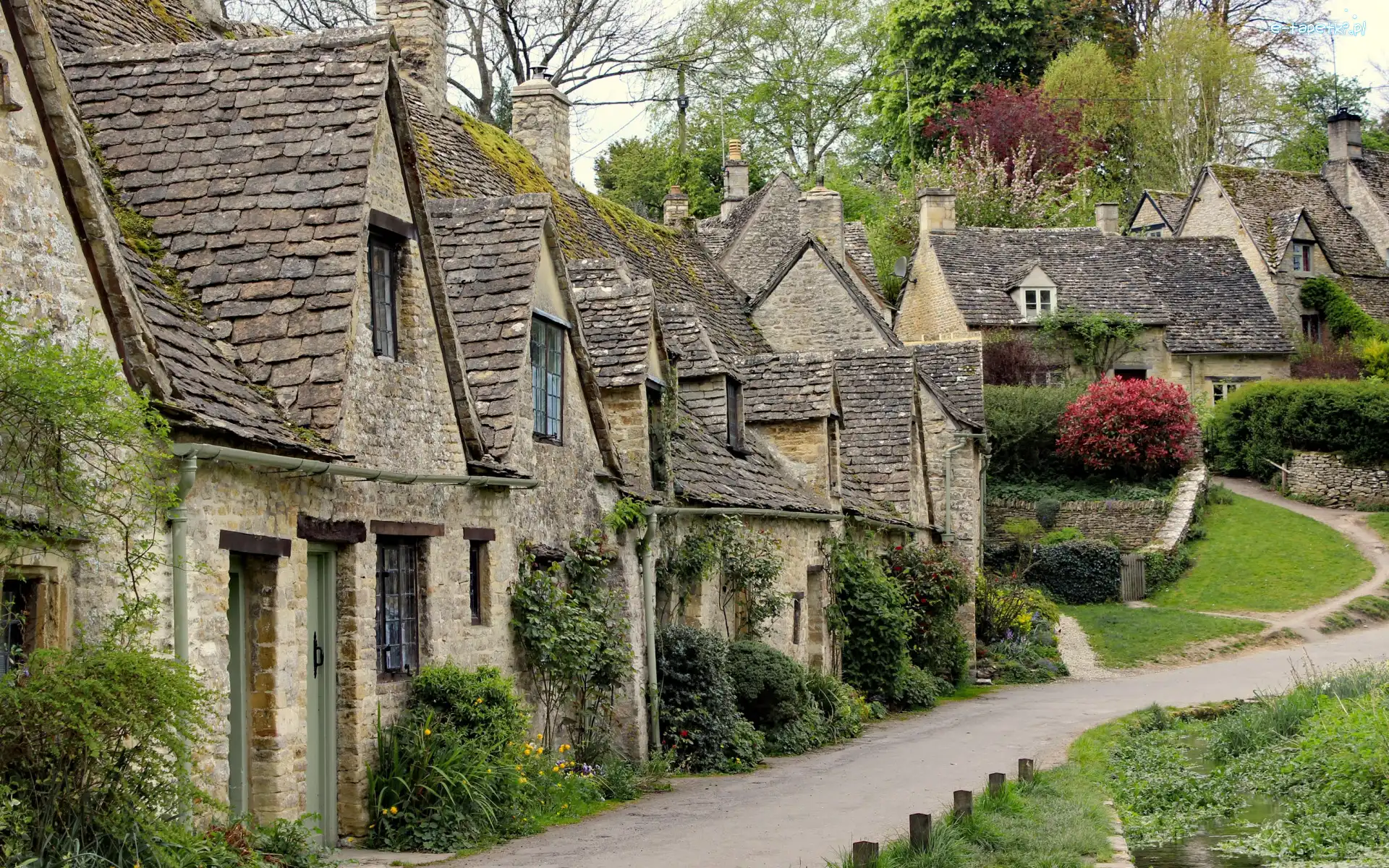 Anglia, Bibury, Hrabstwo Gloucestershire, Ulica, Domy