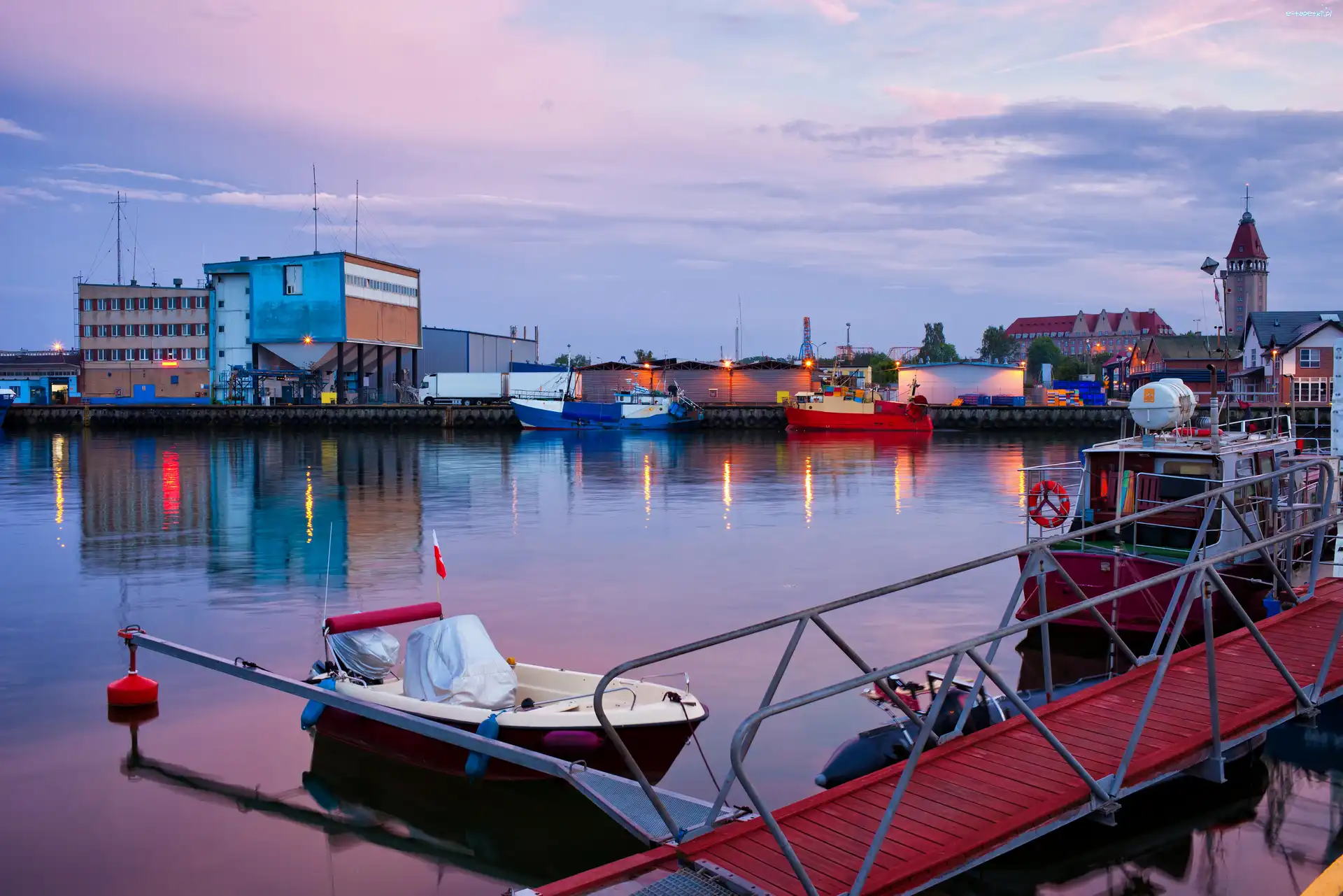 Dom Rybaka, Domy, Port, Władysławowo, Polska, Wieża widokowa, Łodzie