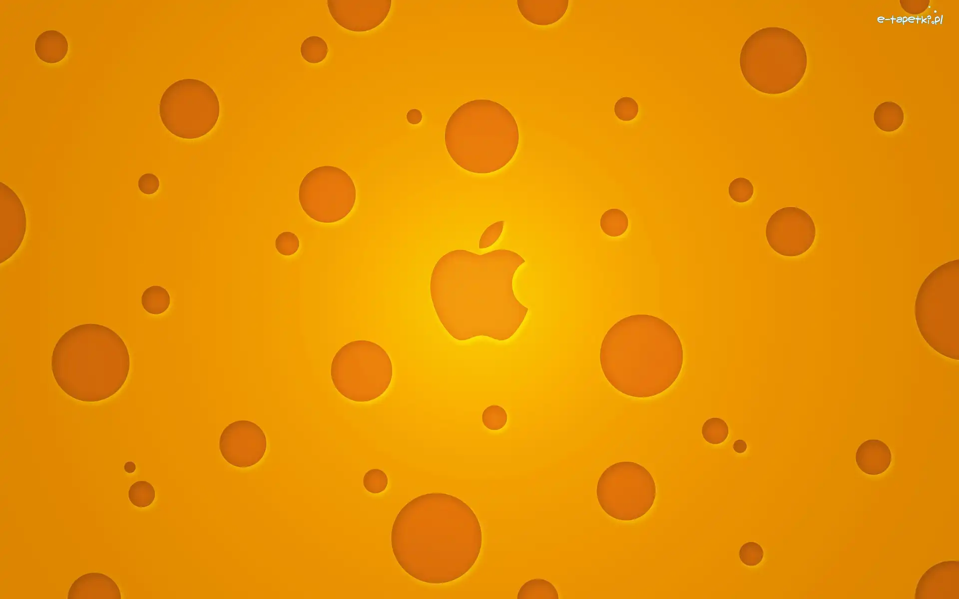 Apple, Kółka, Pomarańczowe, Logo