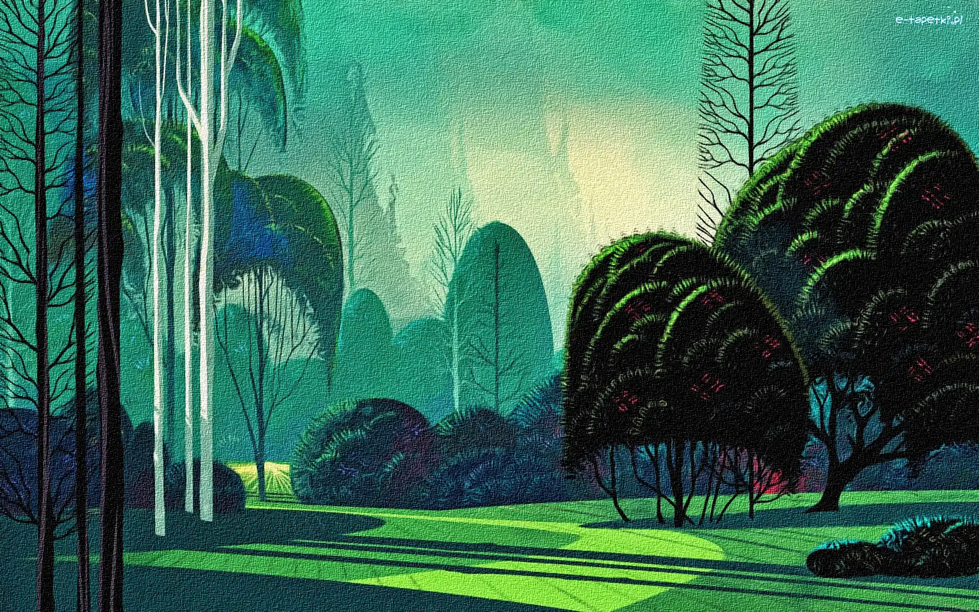 Las, Drzewa, Grafika