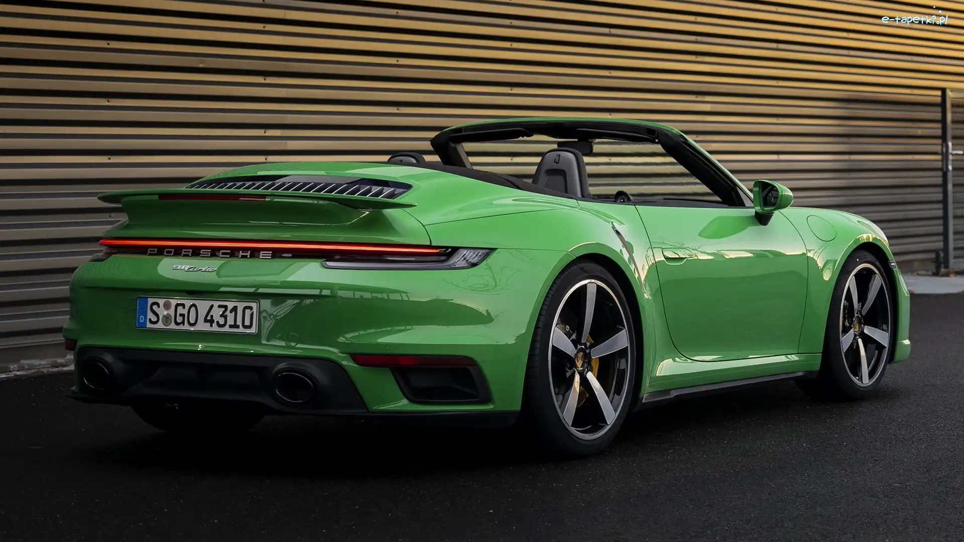 Kabriolet, Porsche 911 Turbo, Zielone