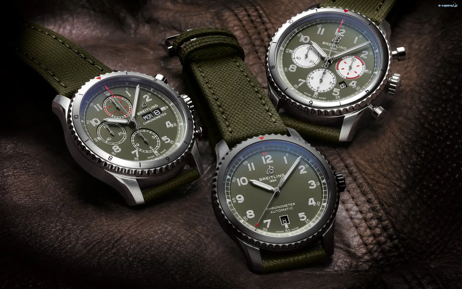 Zegarki, Breitling, Szwajcarskie, Trzy