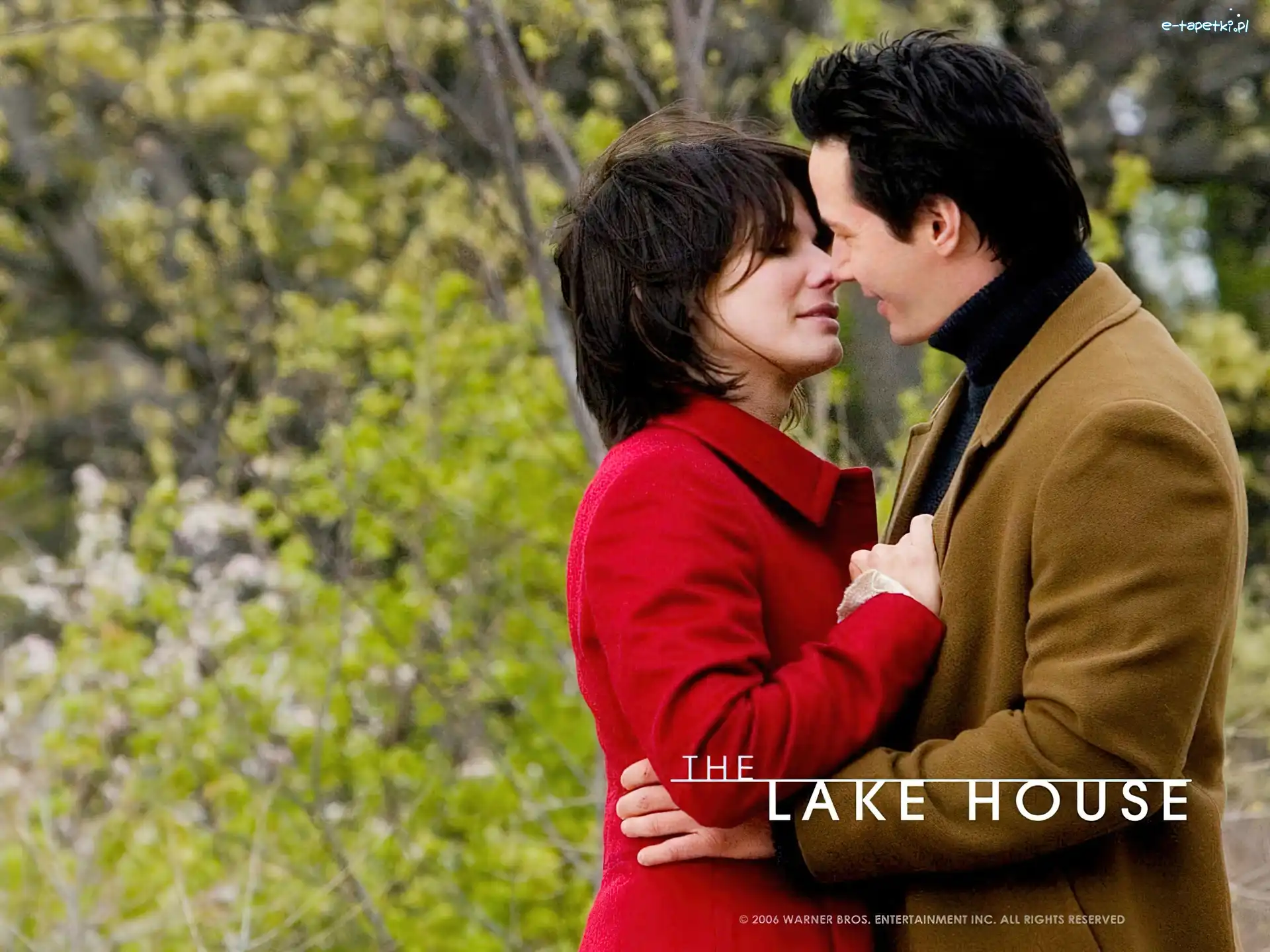The Lake House, mężczyzna, Sandra Bullock, pocałunek, park