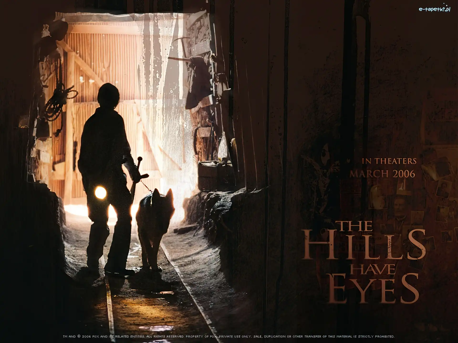 The Hills Have Eyes, pies, tunel, latarka, osoba
