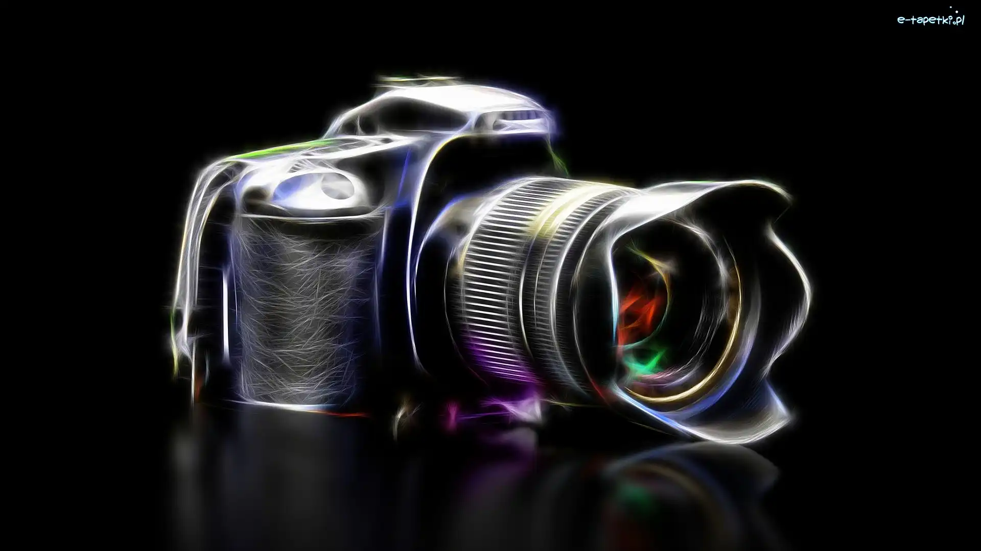 Fractalius, Tło, Czarne, Aparat fotograficzny