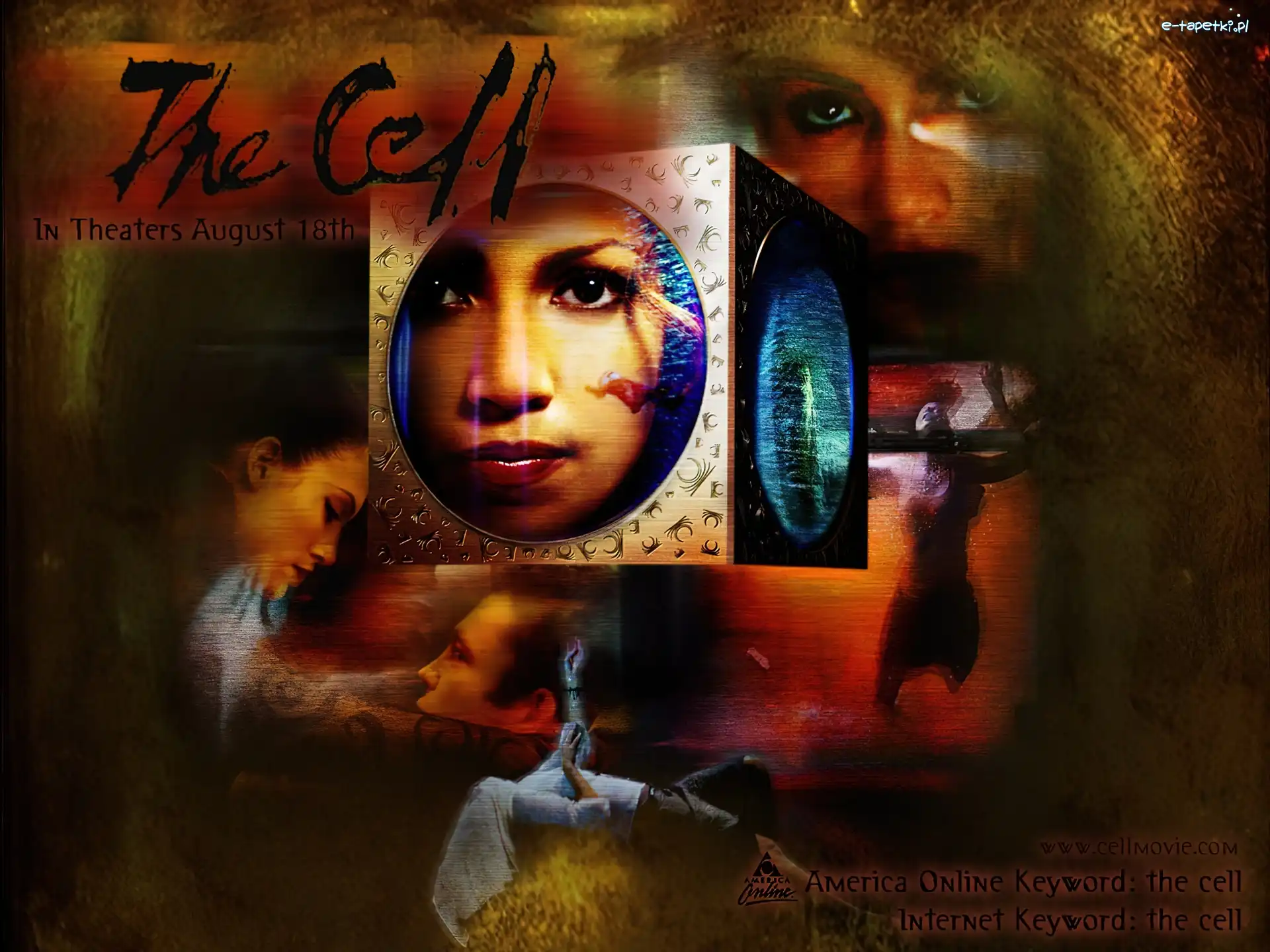 The Cell, twarz, Jennifer Lopez, napis, topielec