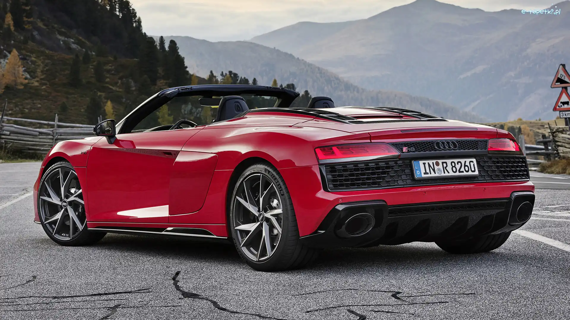 Kabriolet, Audi R8 Spyder, Czerwone