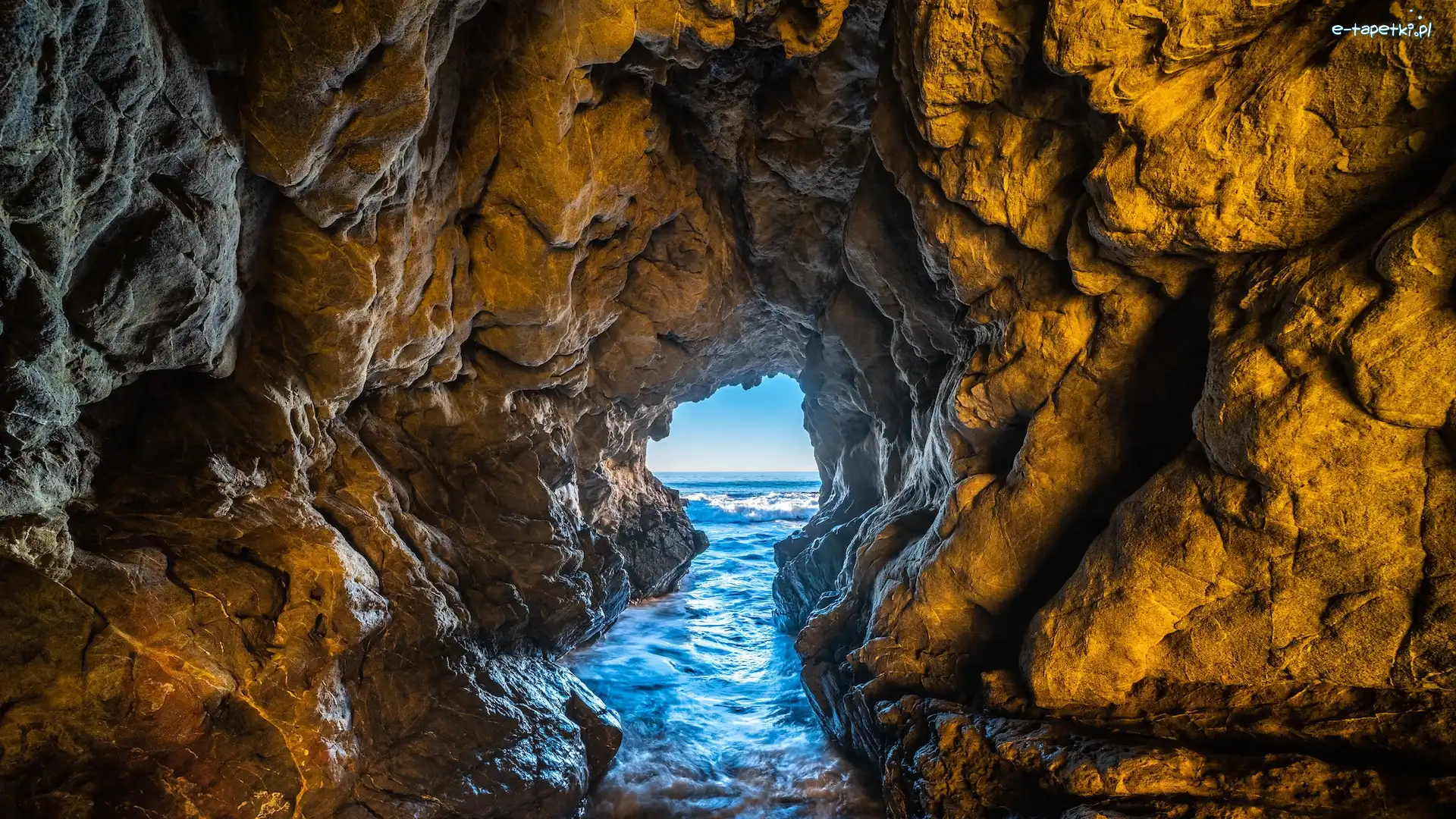 Stan Kalifornia, Leo Carillo Beach, Malibu, Stany Zjednoczone, Skały, Morze