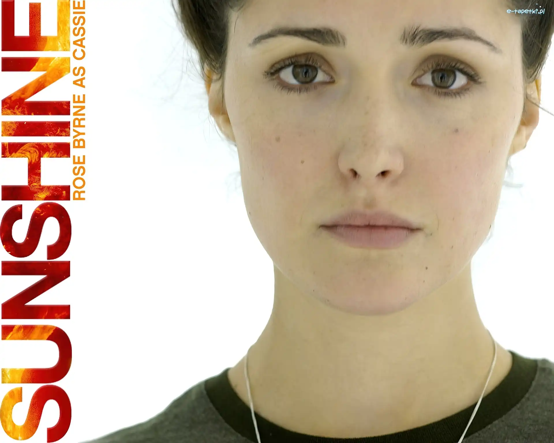 Sunshine, smutna, Rose Byrne, napis, twarz