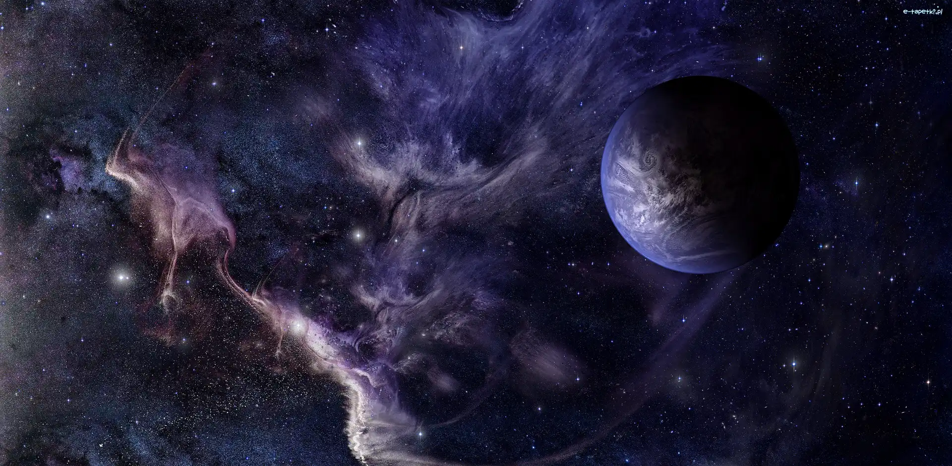 Gwiazdy, Galaktyki, Planeta, Kosmos
