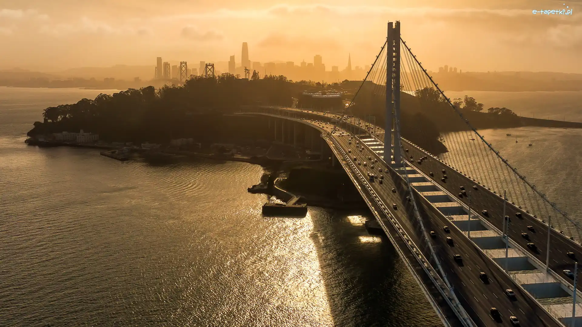 Most, Yerba Buena, Stany Zjednoczone, Kalifornia, Zatoka San Francisco, San Francisco-Oakland Bay Bridge, Most San Francisco – Oakland Bay, Wyspa