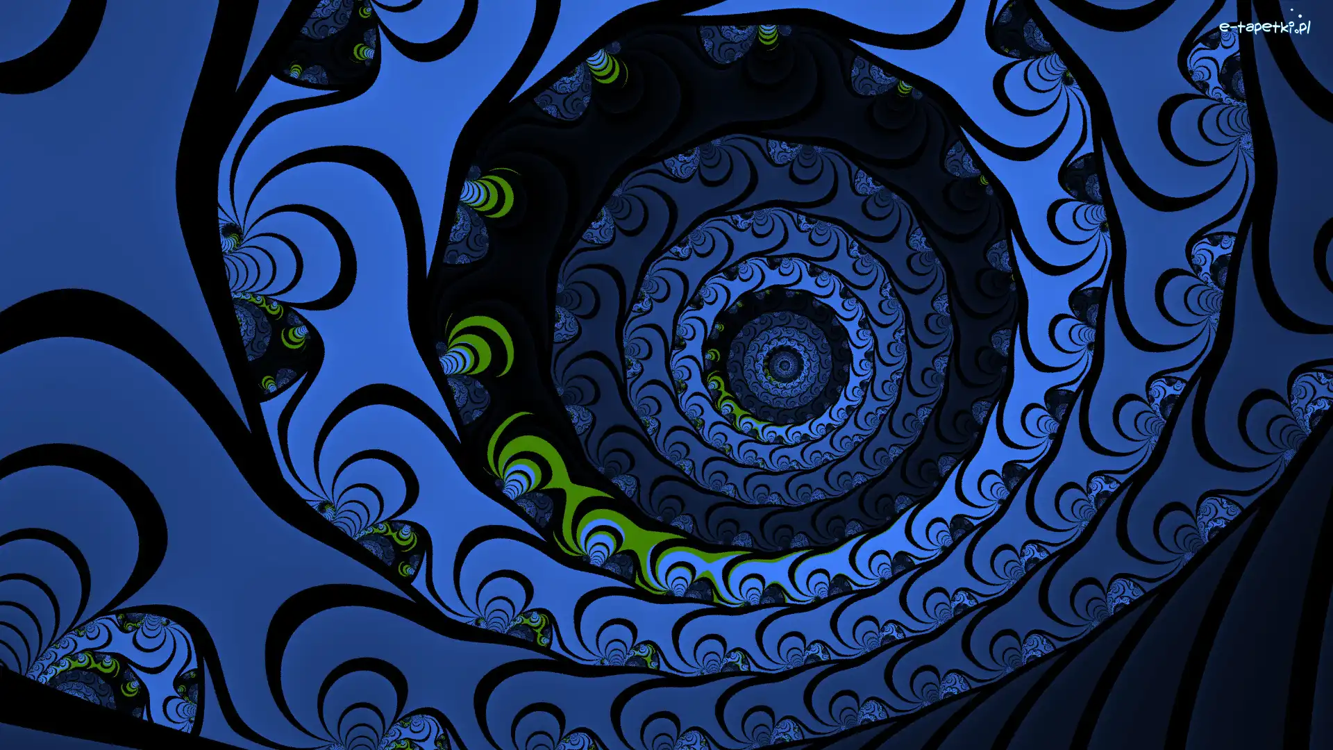 Spirala, Fraktal, Granatowy
