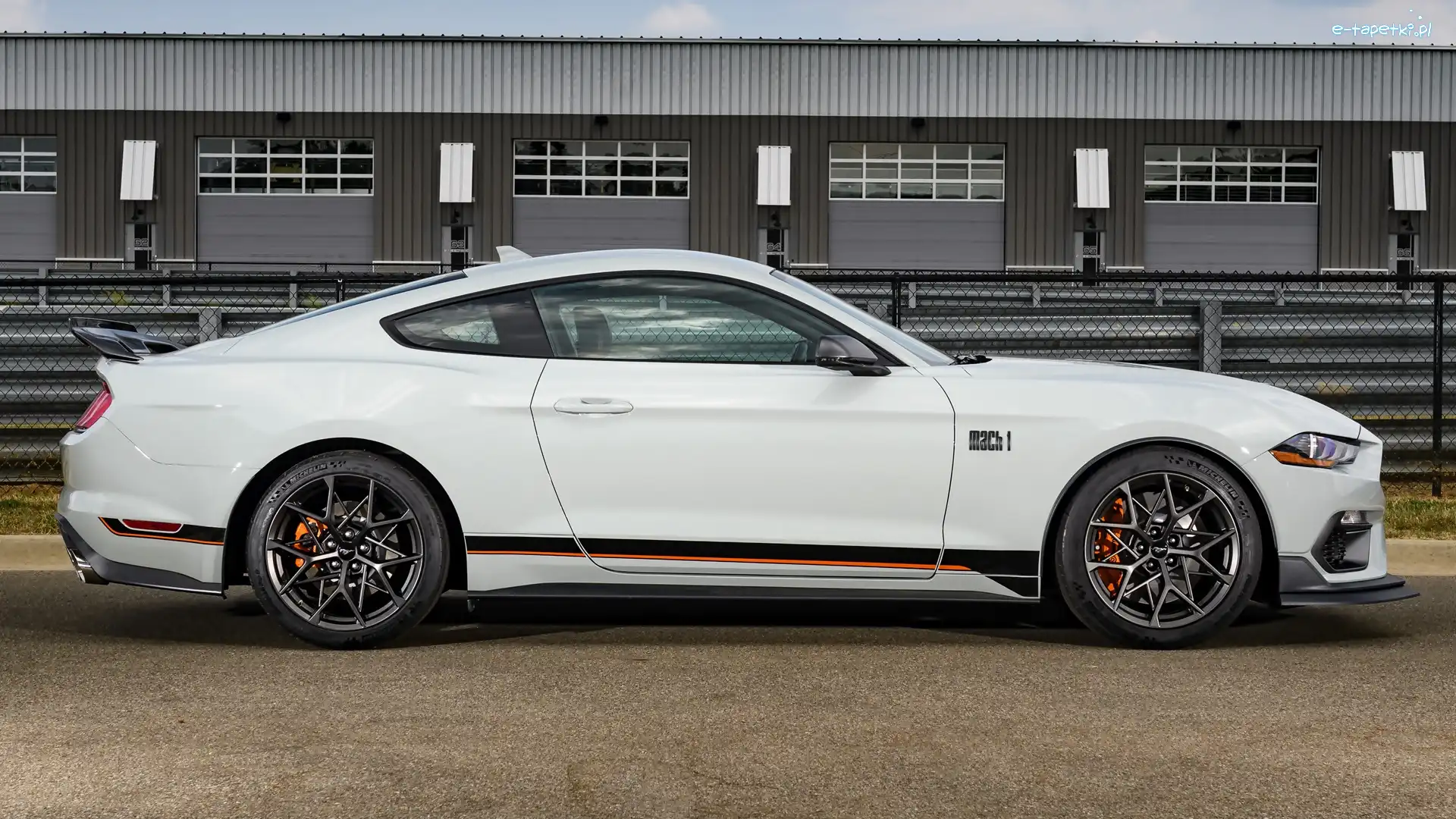 2021, Ford Mustang Mach 1, Biały