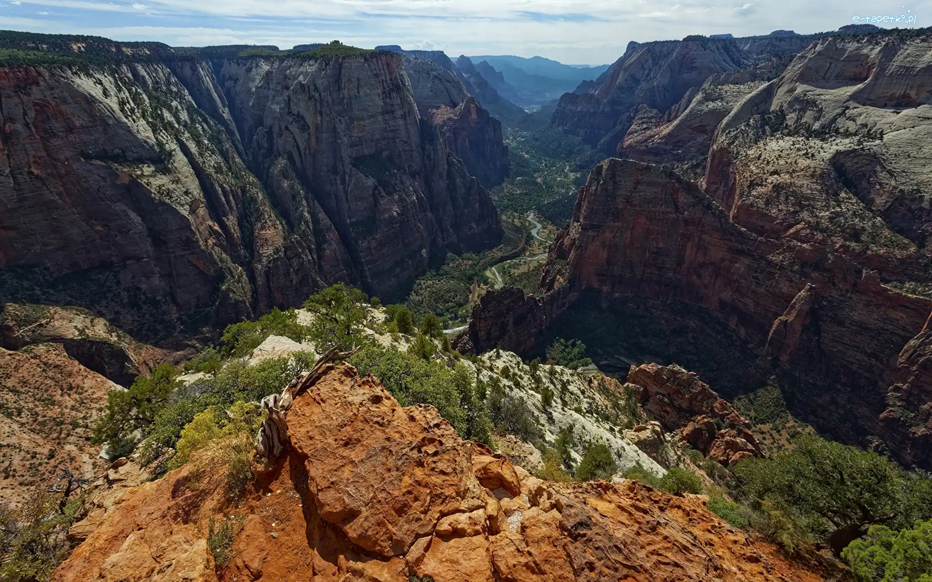 Stany Zjednoczone, Zion Canyon, Skały, Kanion, Góry, Stan Utah, Park Narodowy Zion