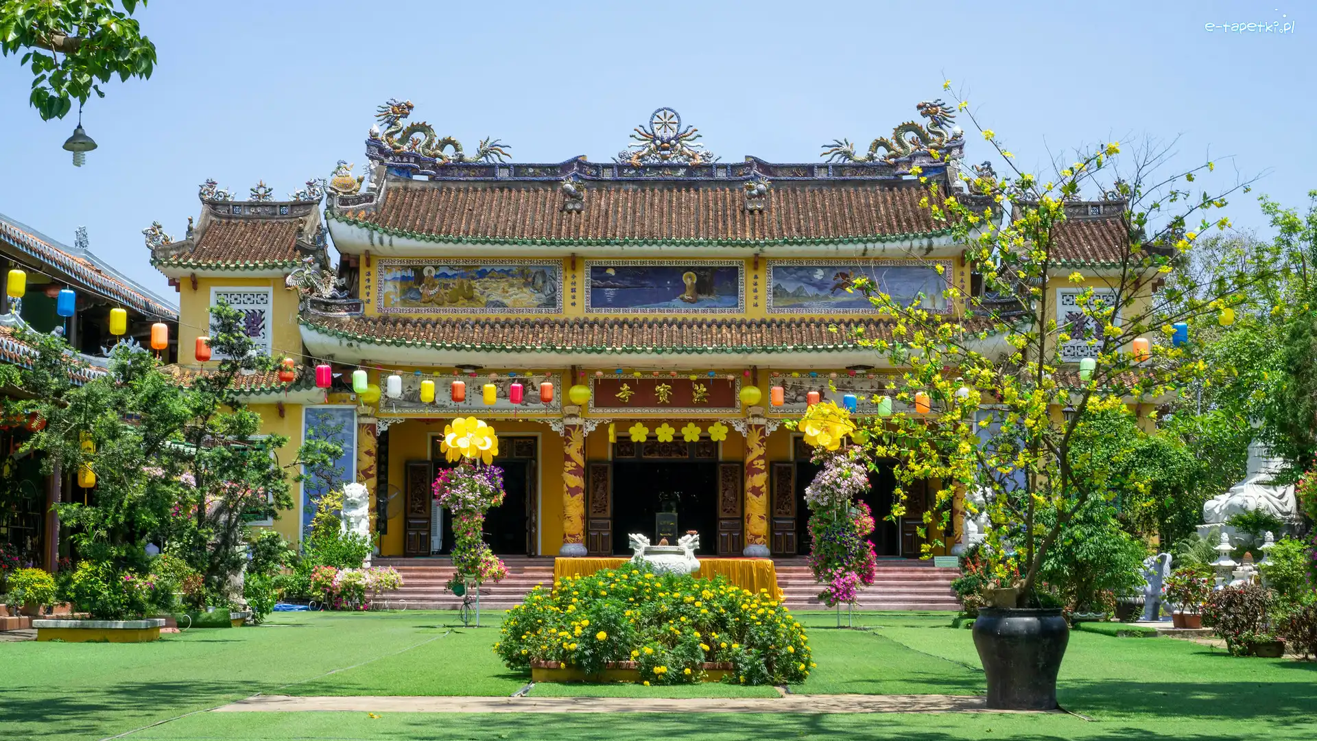 Świątynia, Rośliny, Chua Phap Bao, Wietnam, Hoi An