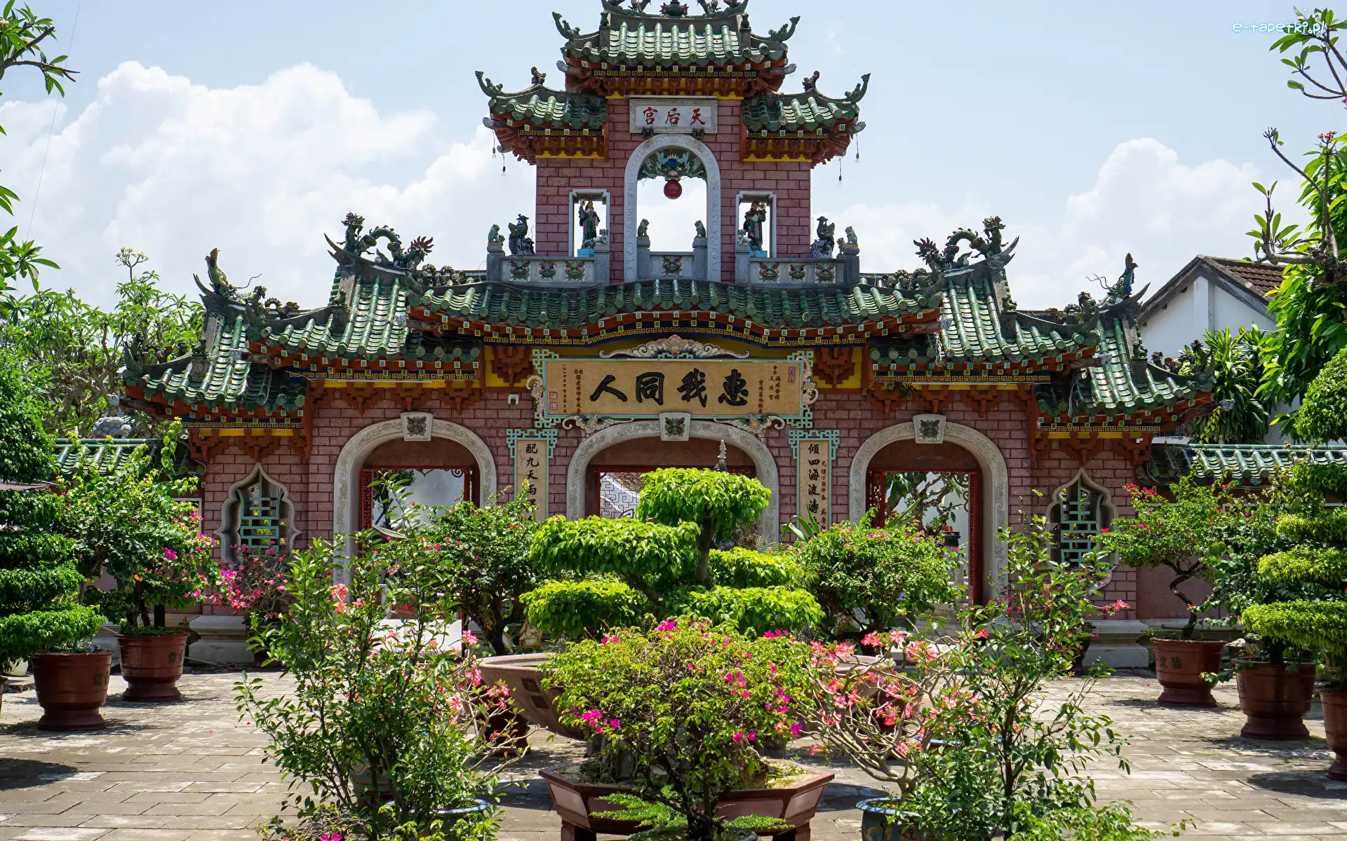 Hoi An, Quan Cong Temple, Ogród, Wietnam, Świątynia, Brama