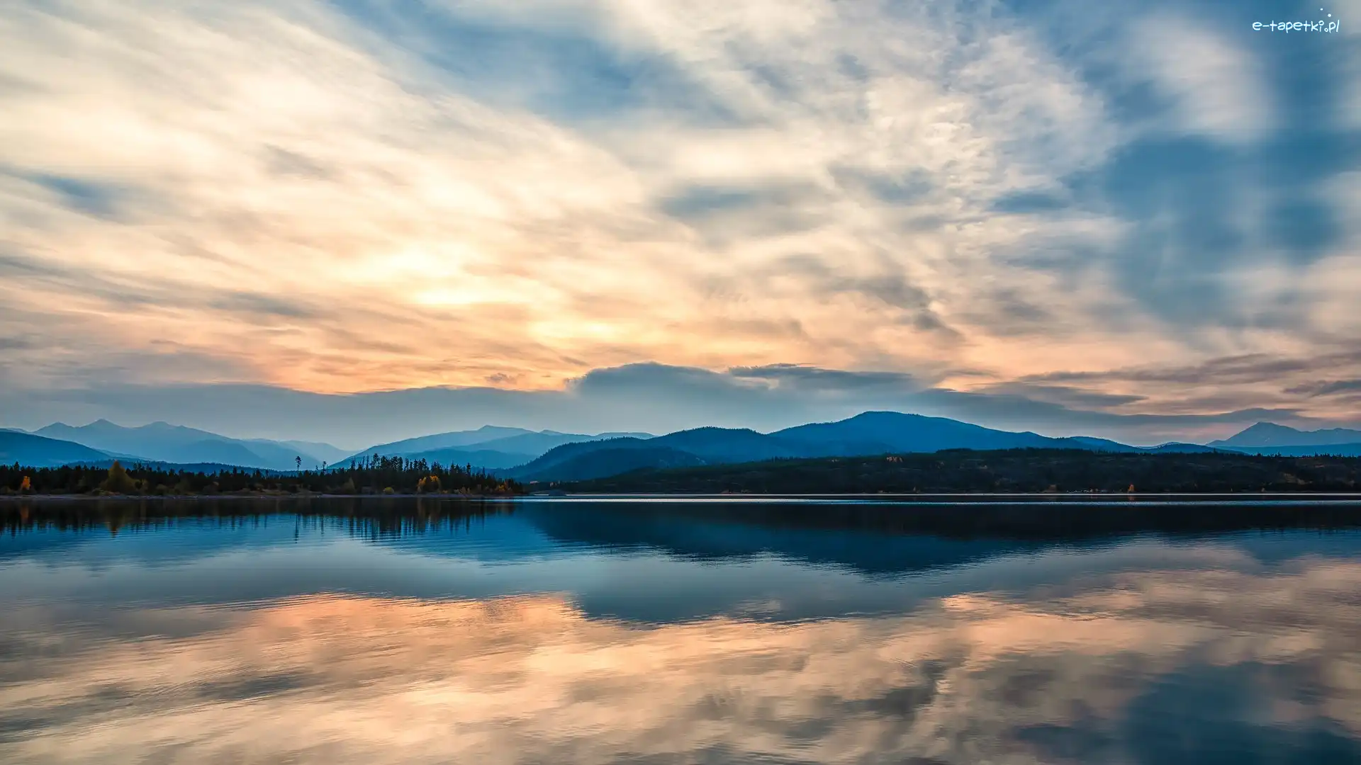 Stany Zjednoczone, Góry, Chmury, Dillon Lake, Jezioro, Kolorado, Odbicie