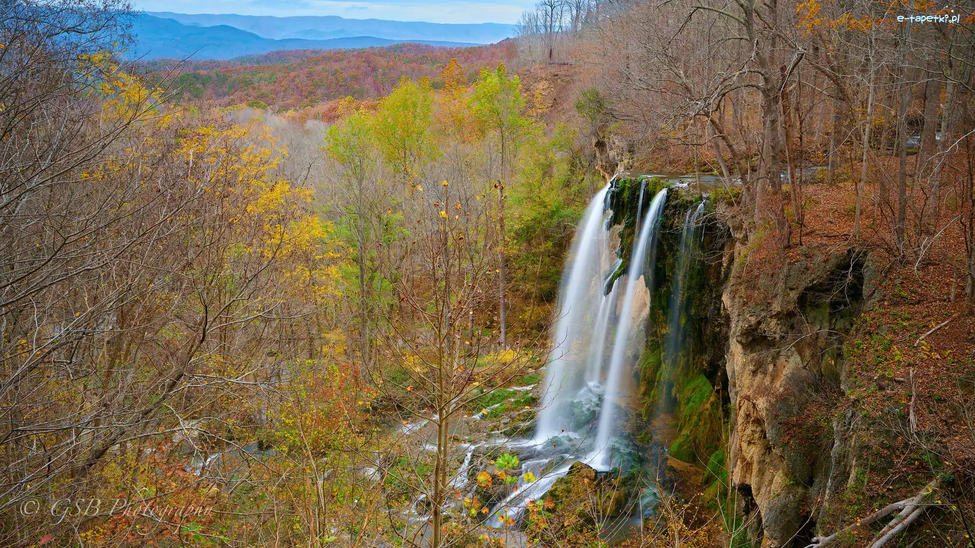 Stany Zjednoczone, Skały, Góry, Falling Spring Falls, Wodospad, Stan Wirginia, Drzewa