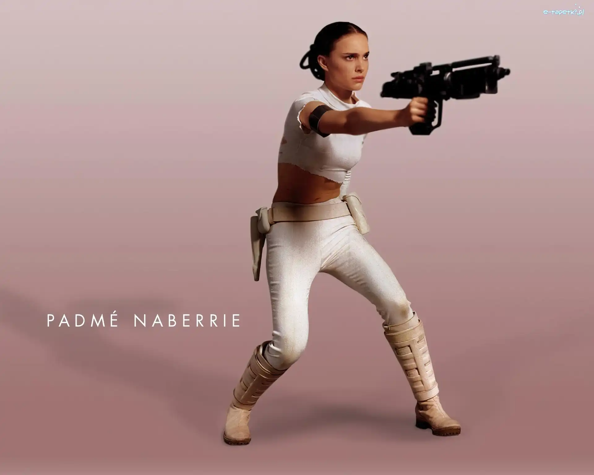 karabin, Natalie Portman, buty, Star Wars
